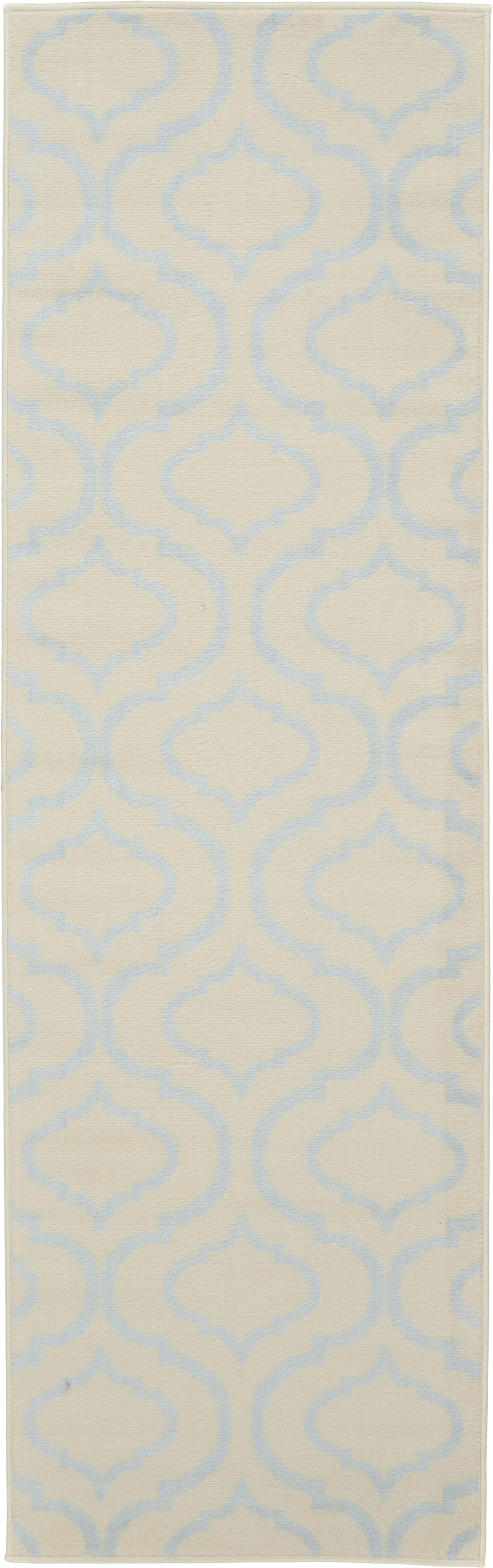 7" Gray Moroccan Power Loom Runner Rug