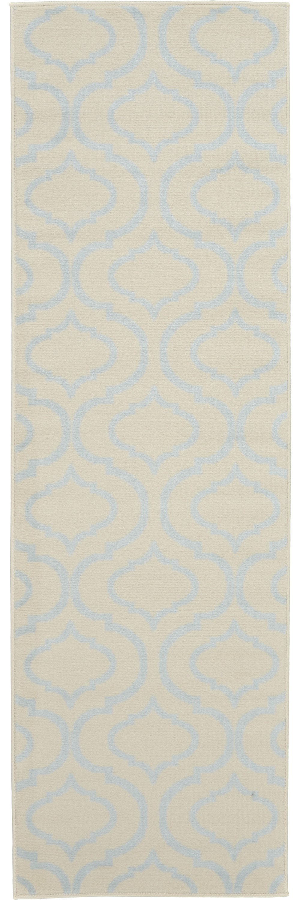 7" Gray Moroccan Power Loom Runner Rug