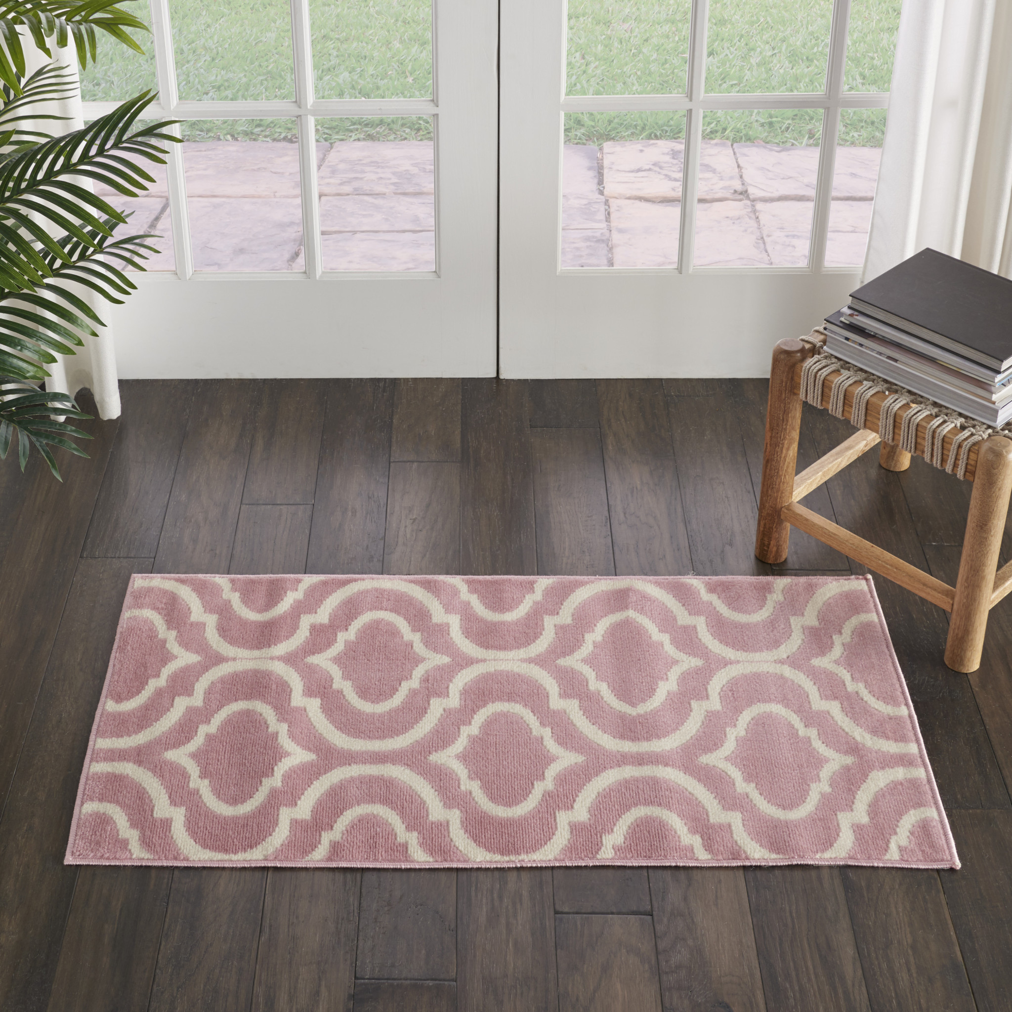 2" X 4" Gray Moroccan Power Loom Area Rug