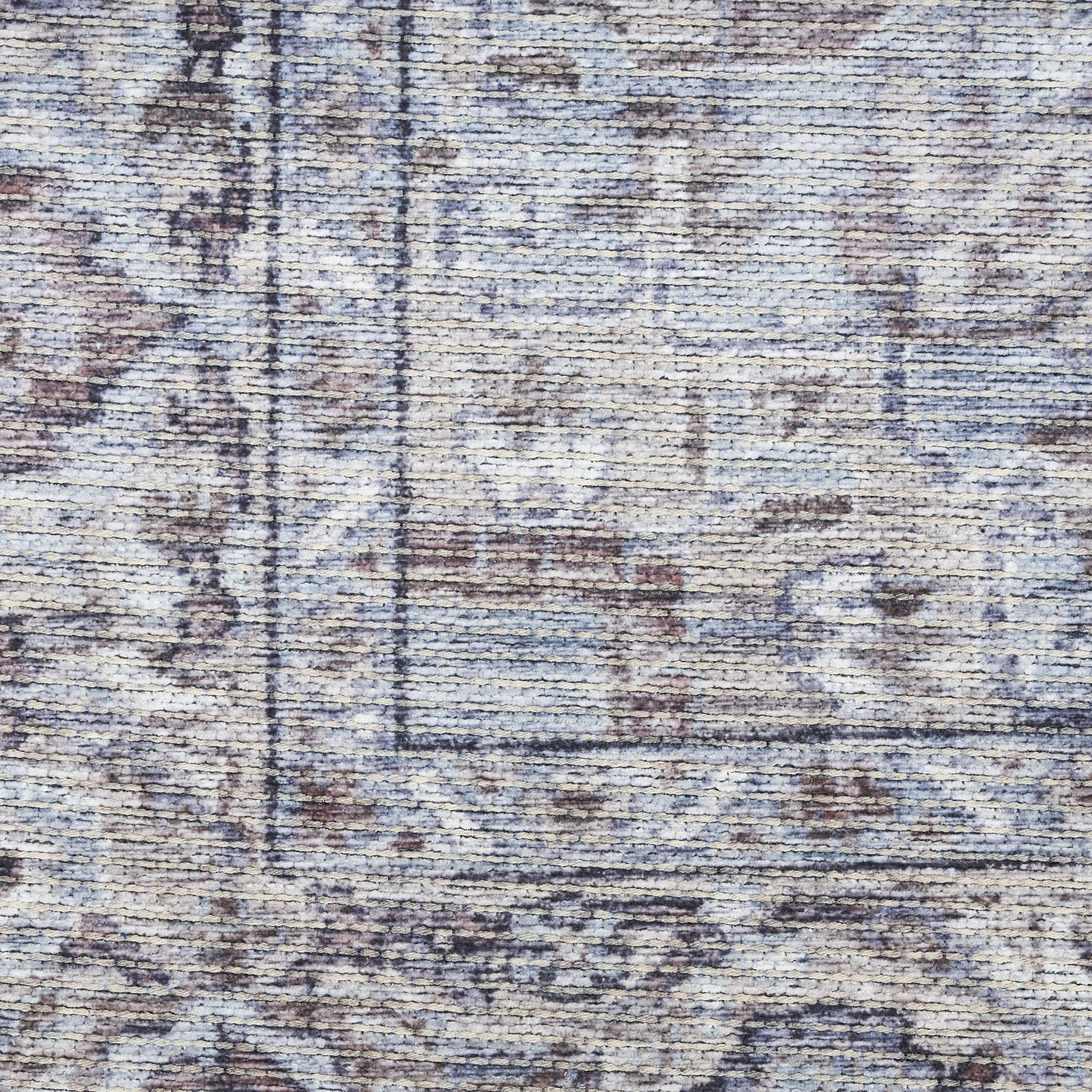 8" X 10" Blue And Pink Floral Power Loom Distressed Washable Area Rug
