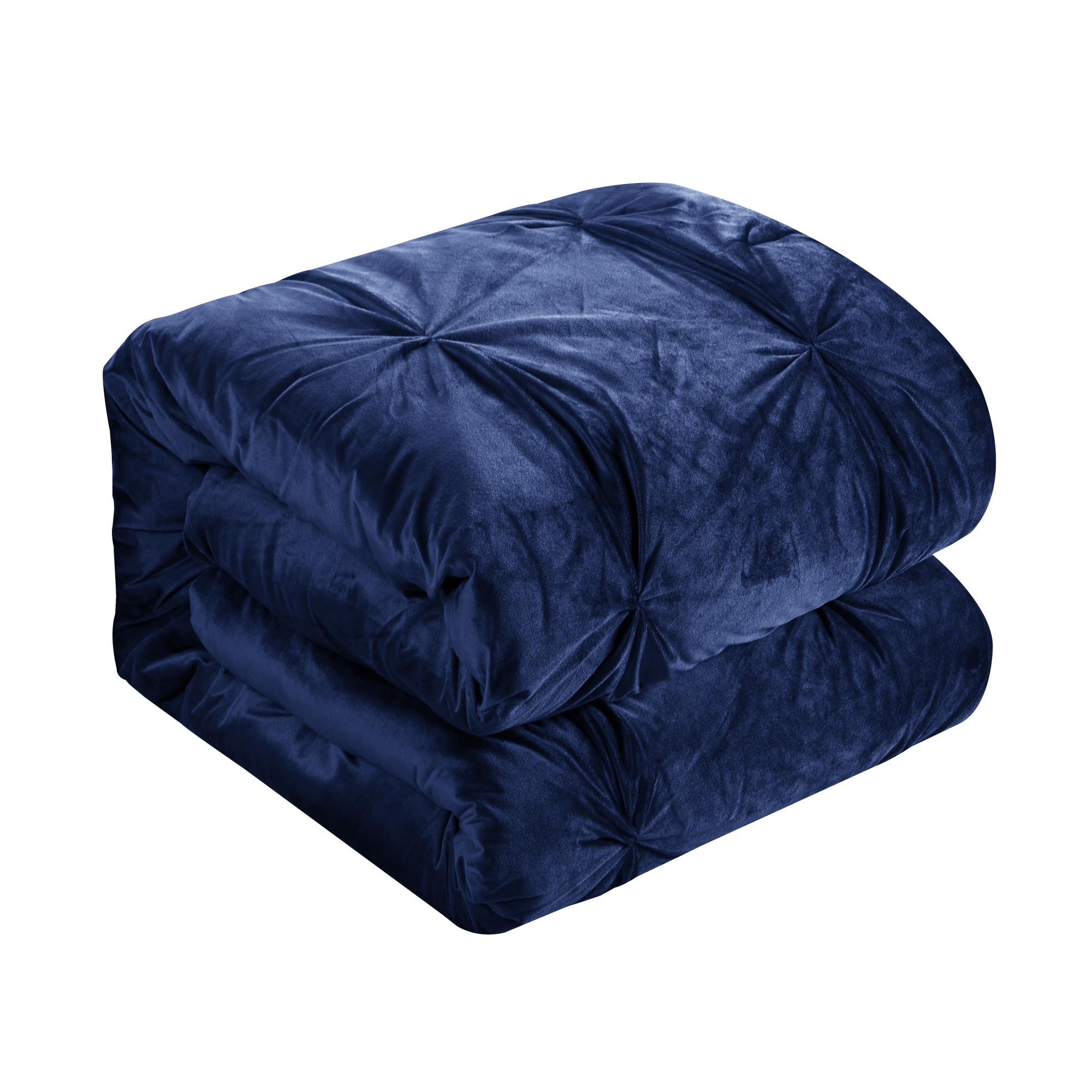 Navy Blue King PolYester 130 Thread Count Washable Down Comforter Set-528904-1