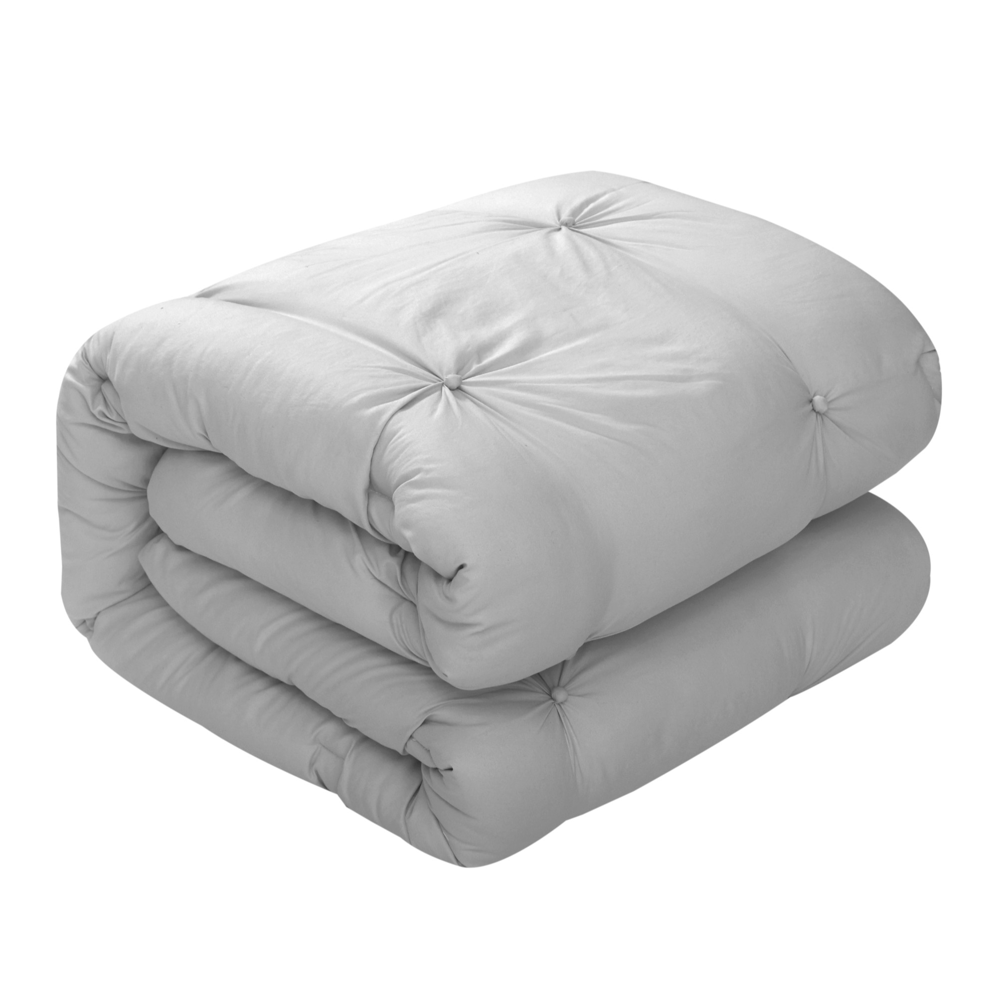 Gray Queen Polyester 180 Thread Count Washable Down Comforter Set