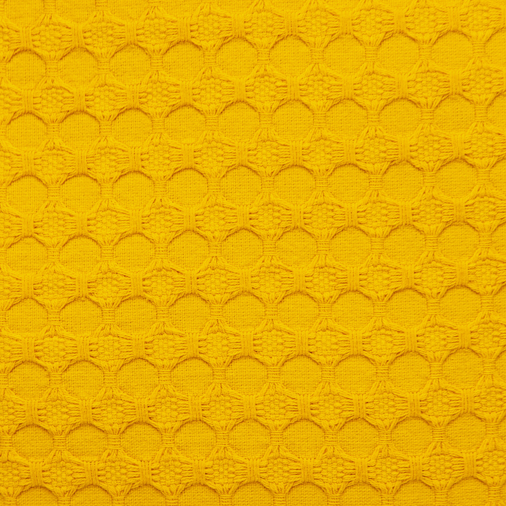 20" Yellow Cotton Throw Pillow With Texture