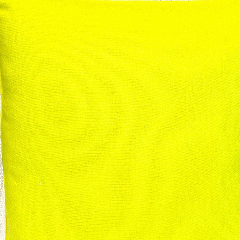 20" Yellow Cotton Throw Pillow