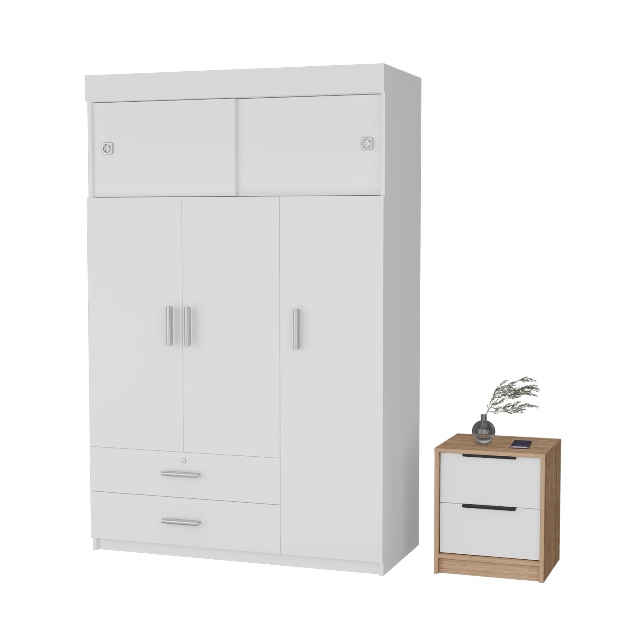 47" White Two Drawer Dresser-530268-1