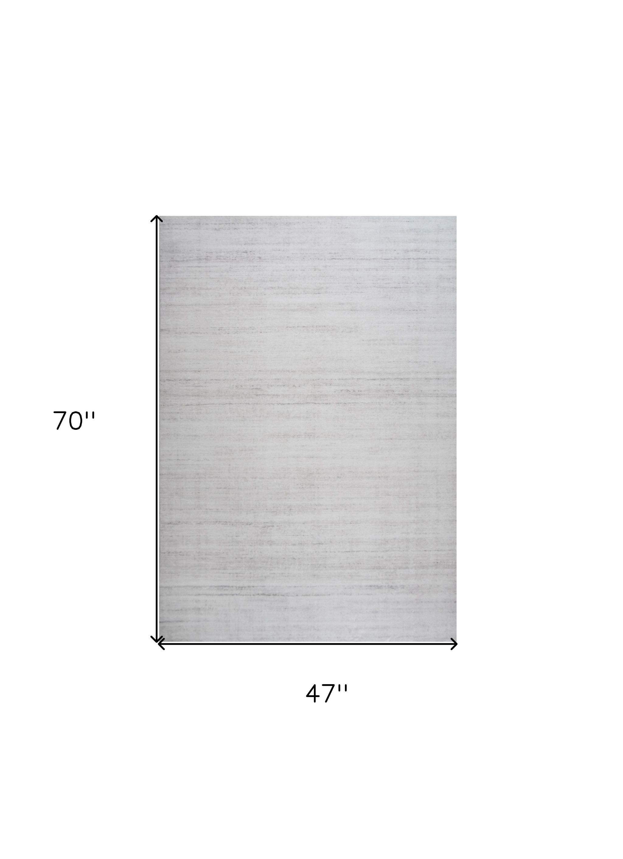 4" X 6" Beige Abstract Area Rug