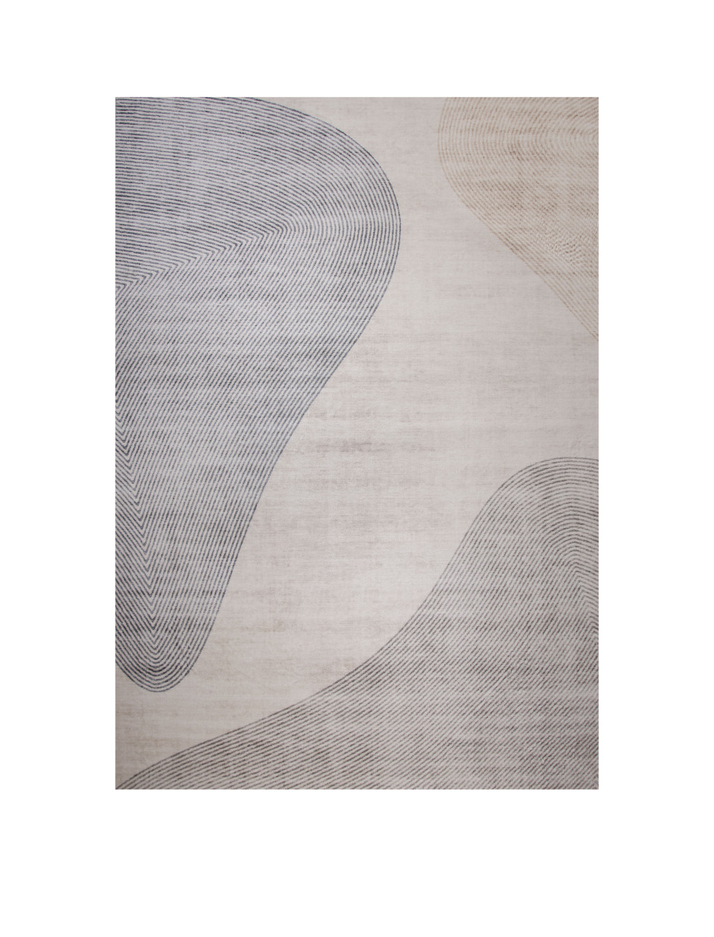 8" X 11" Beige and Brown Abstract Distressed Area Rug