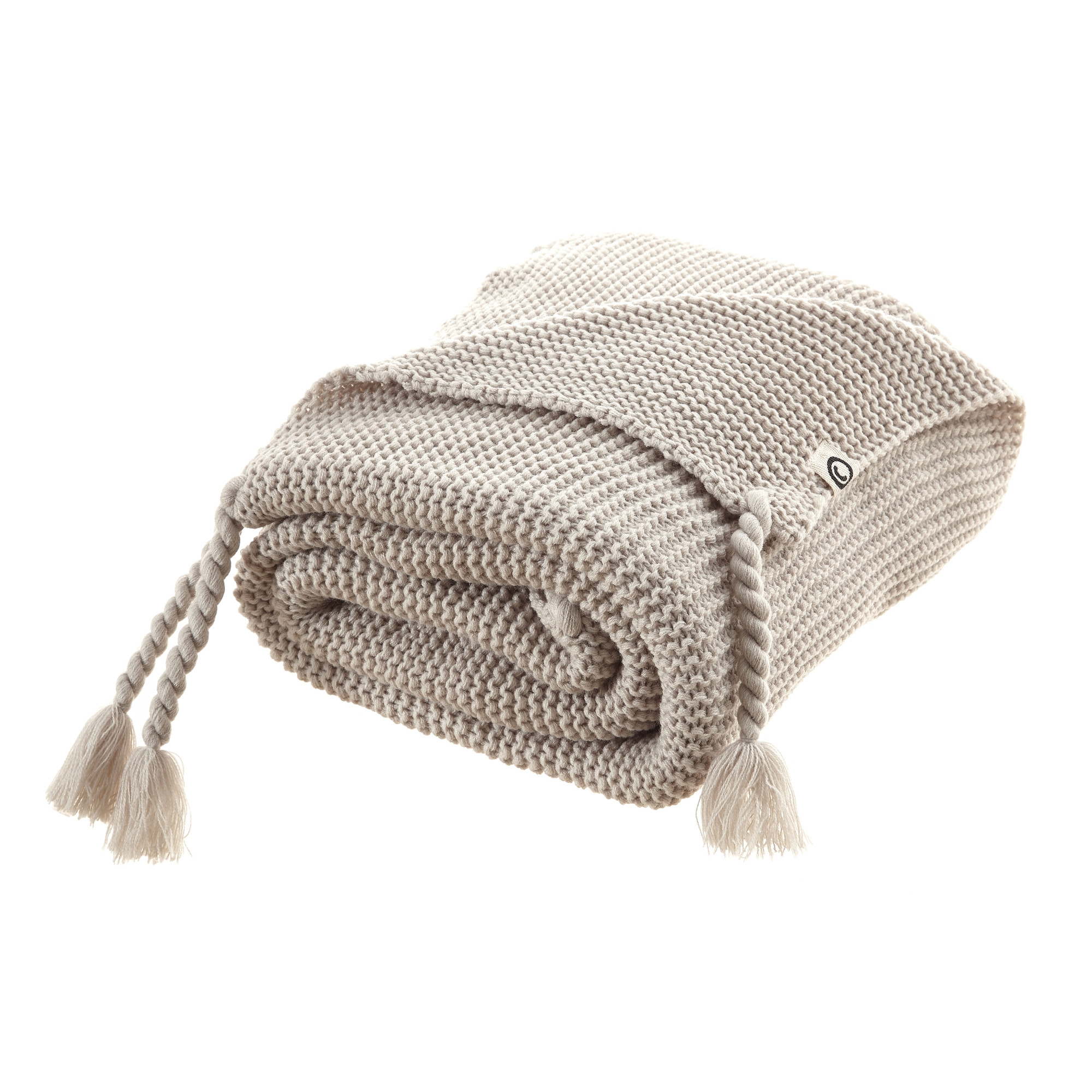 Sand Knitted Acrylic Solid Color Throw Blanket-531376-1