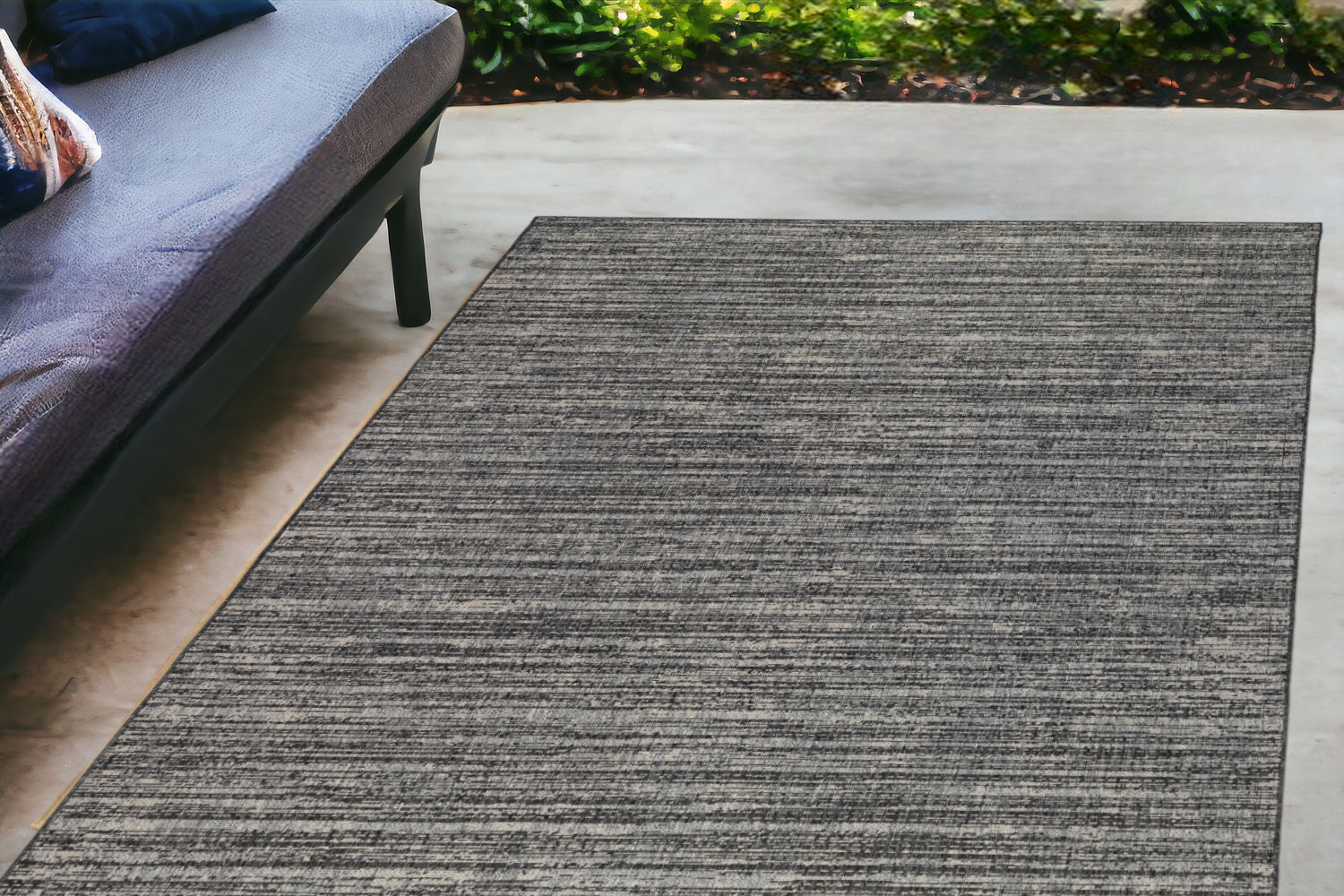 4' x 6' Brown and Ivory Striped Stain Resistant Indoor Outdoor Area Rug-531668-1