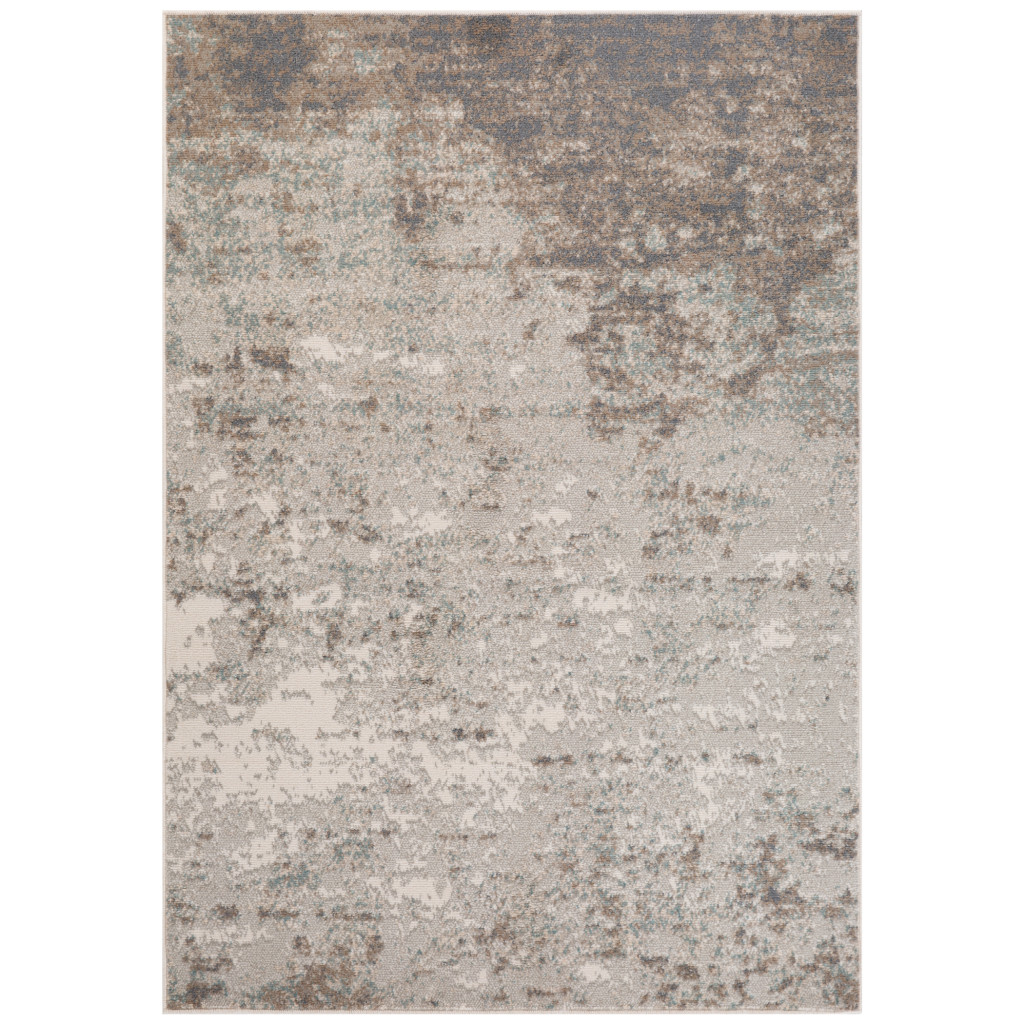 10' x 14' Gray Abstract Power Loom Area Rug-531674-1