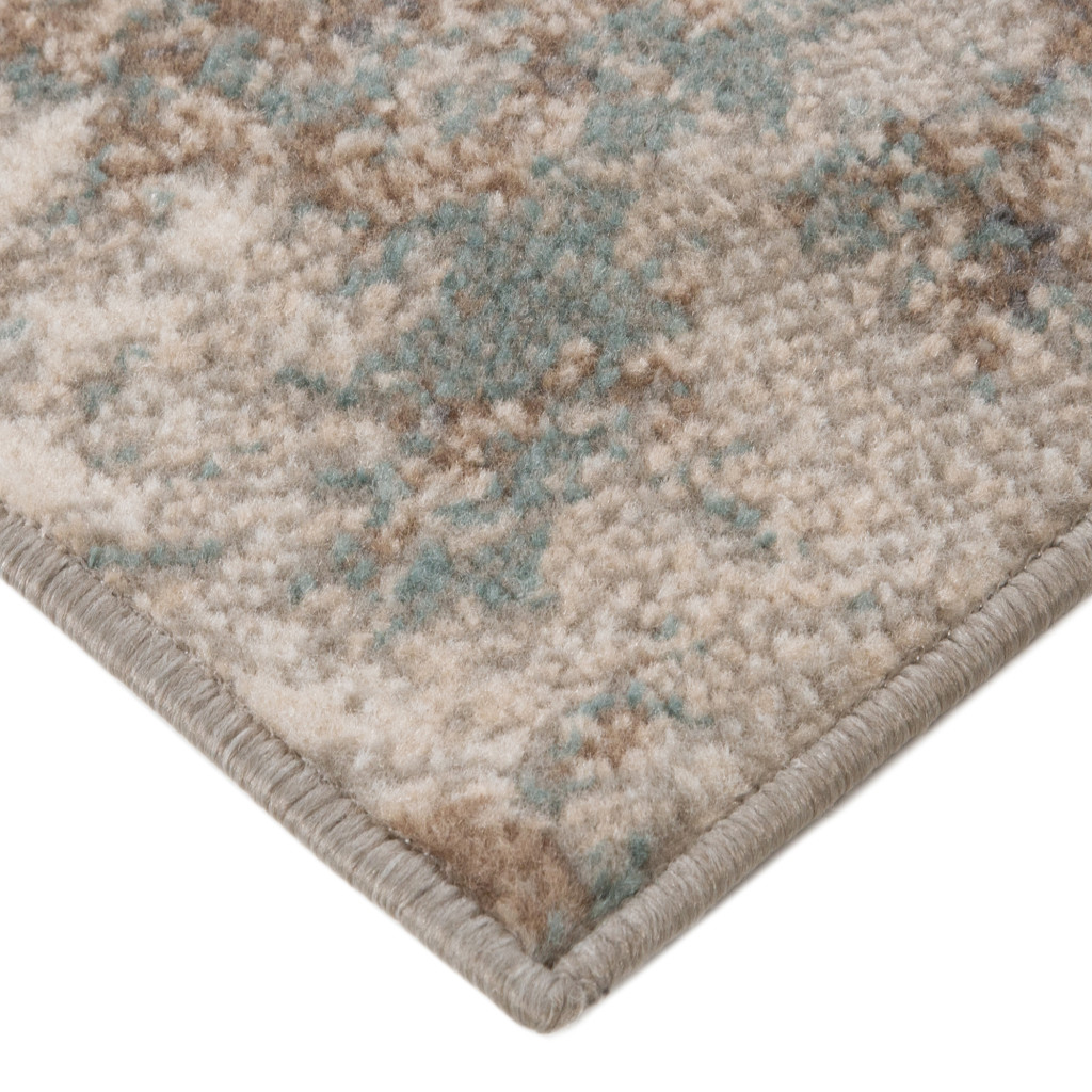 2 x 3 Brown Abstract Power Loom Area Rug