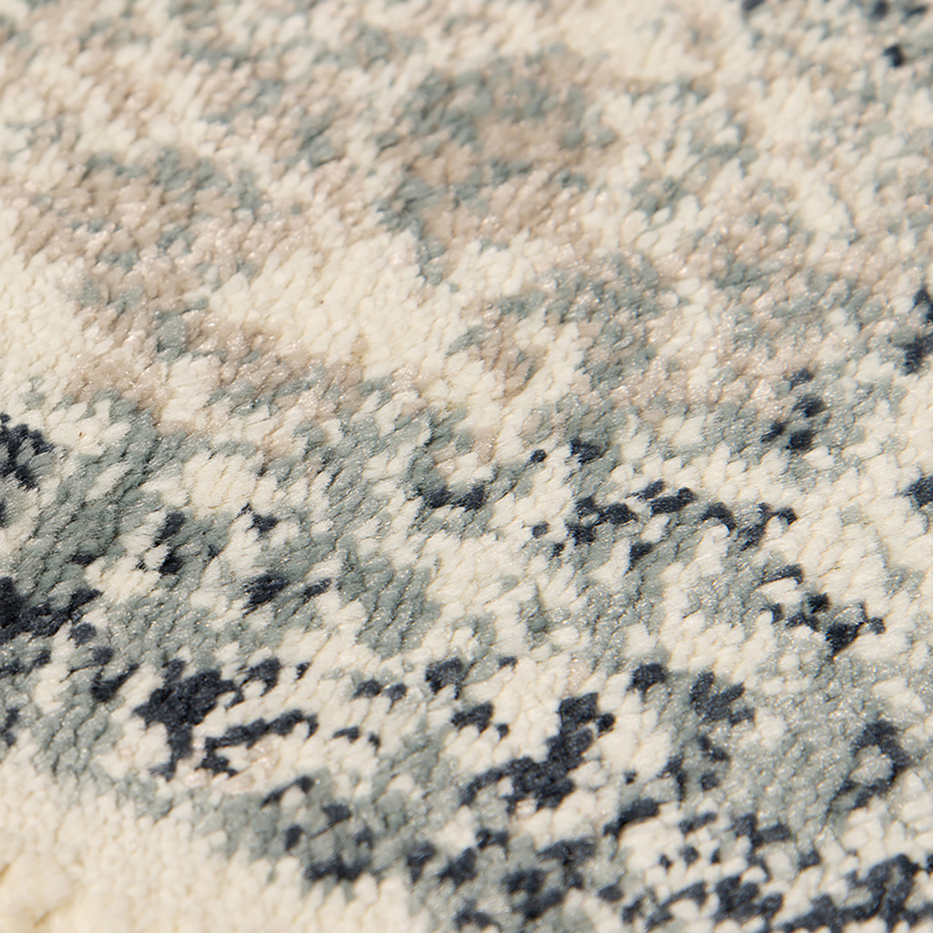5" X 8" Charcoal and Gray Medallion Power Loom Area Rug