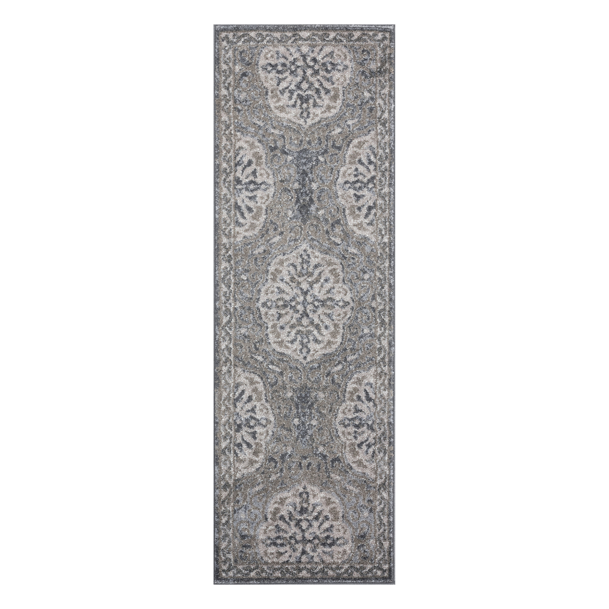 2' X 6' Brown Medallion Power Loom Runner Rug-531819-1