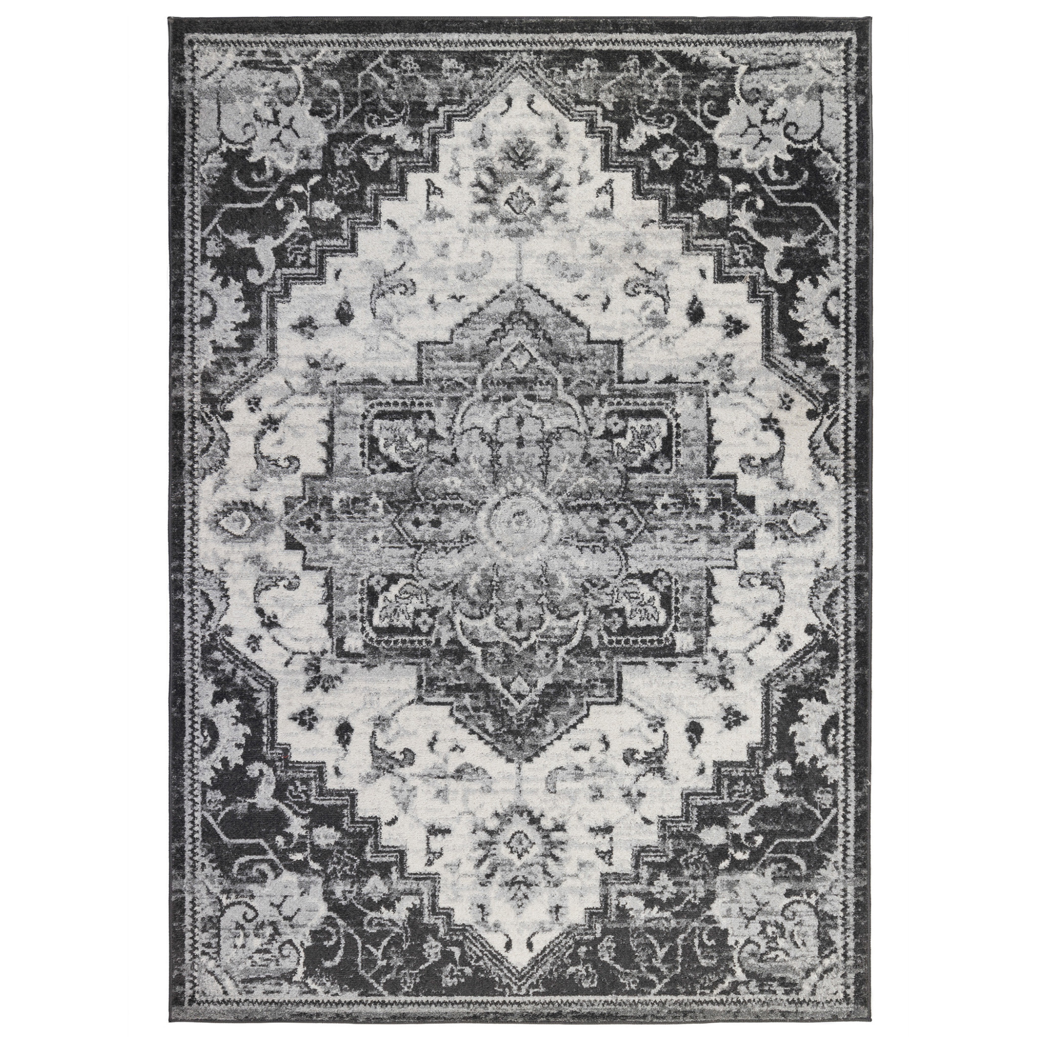 8' x 10' Ivory Medallion Power Loom Area Rug-531936-1