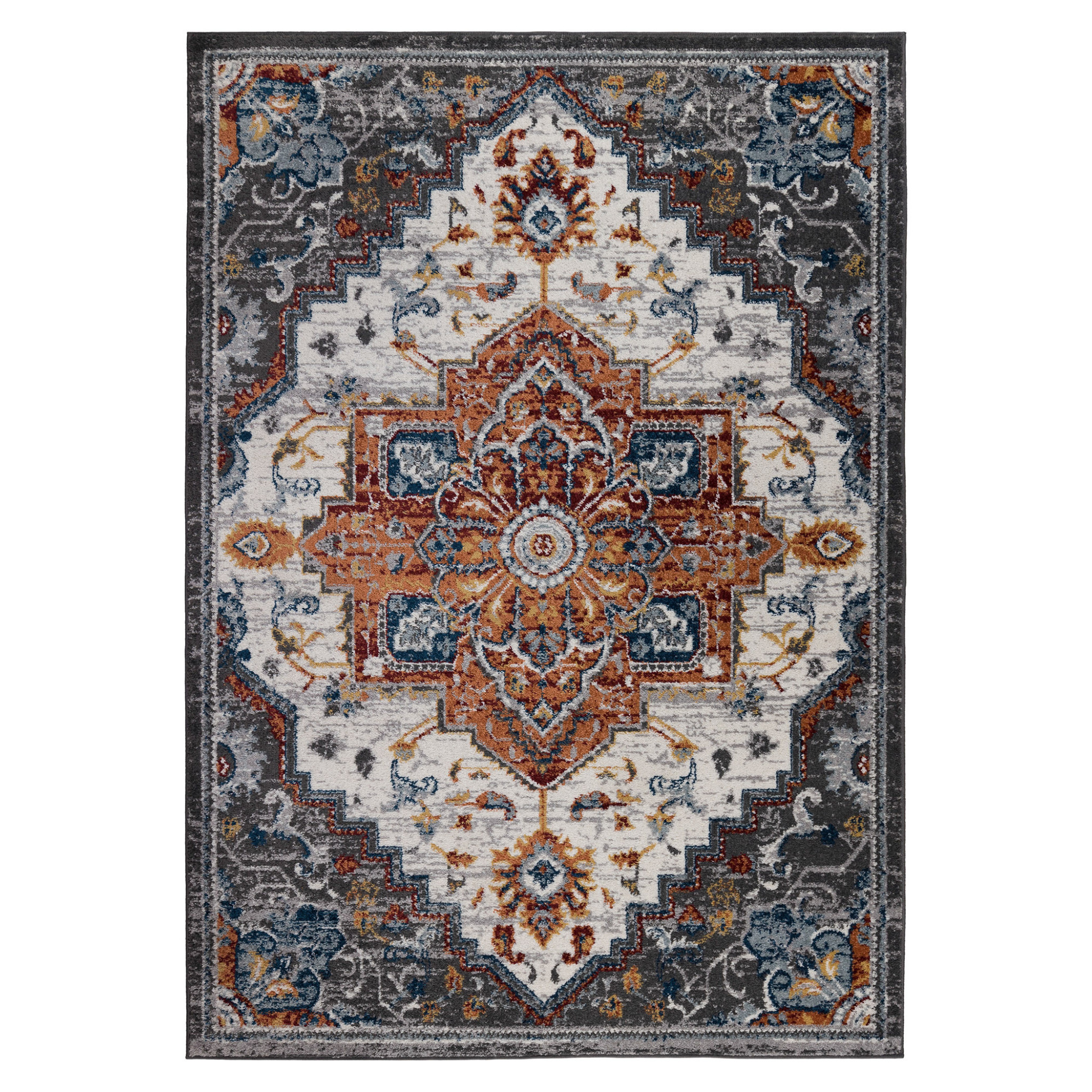 8' x 10' Brown Medallion Power Loom Area Rug-531952-1