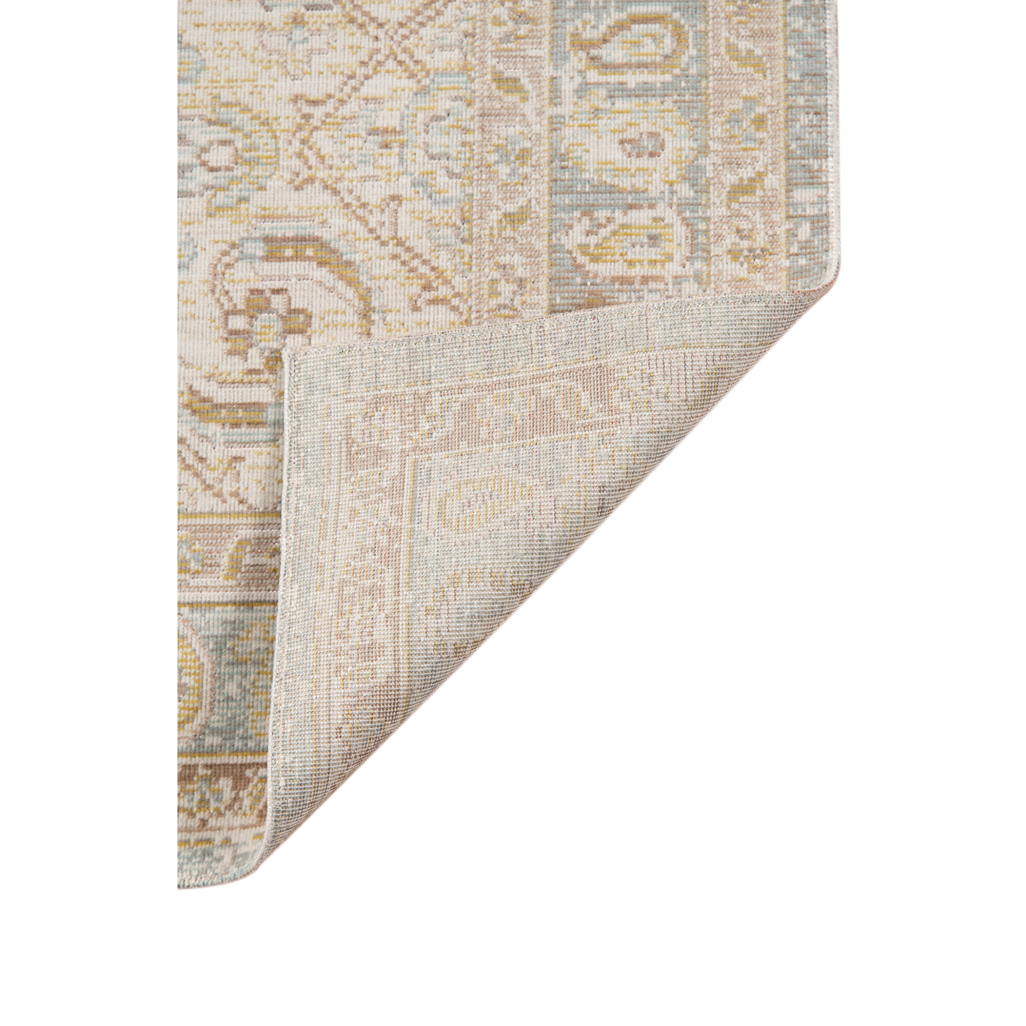 5 x 7 Blue and gray Medallion Power Loom Area Rug