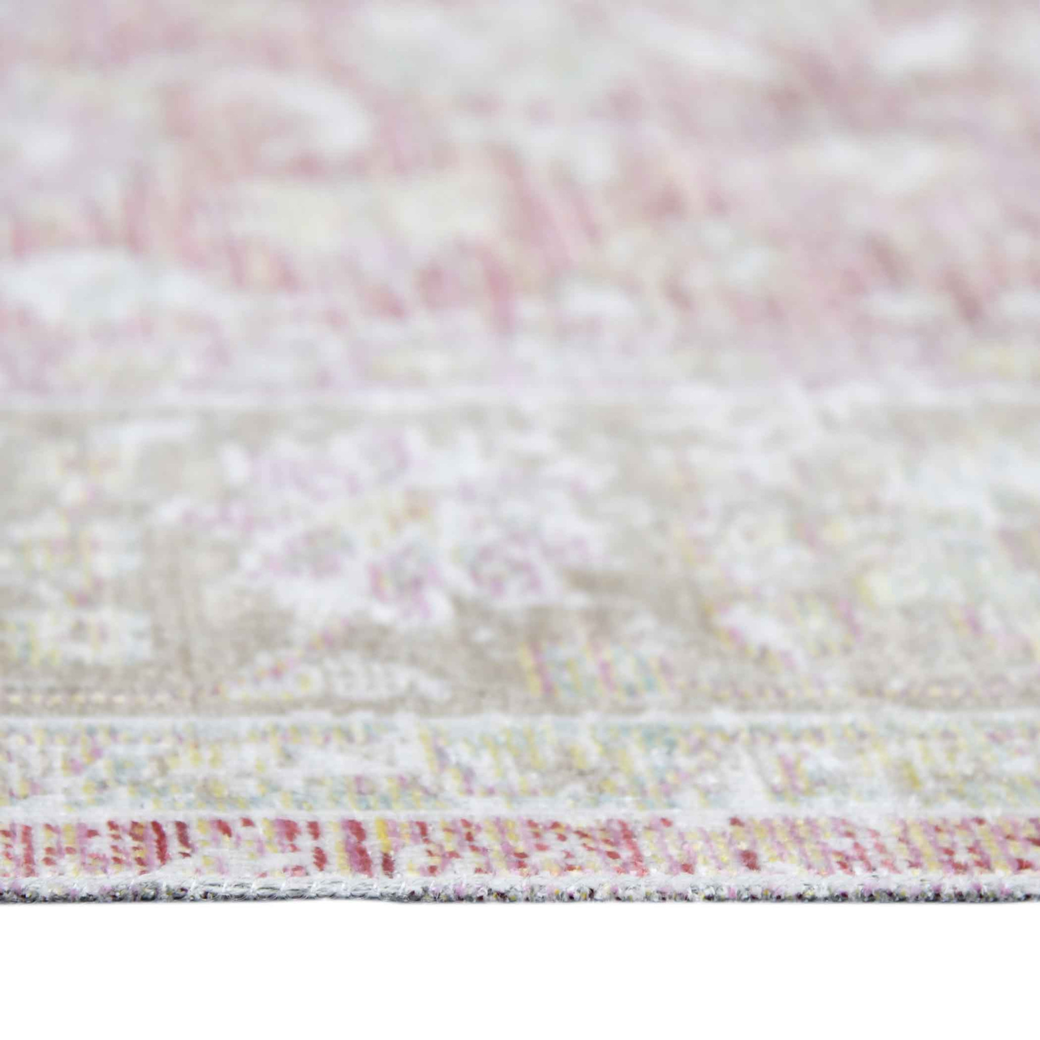 5" X 8" Sage and Gray Medallion Power Loom Area Rug