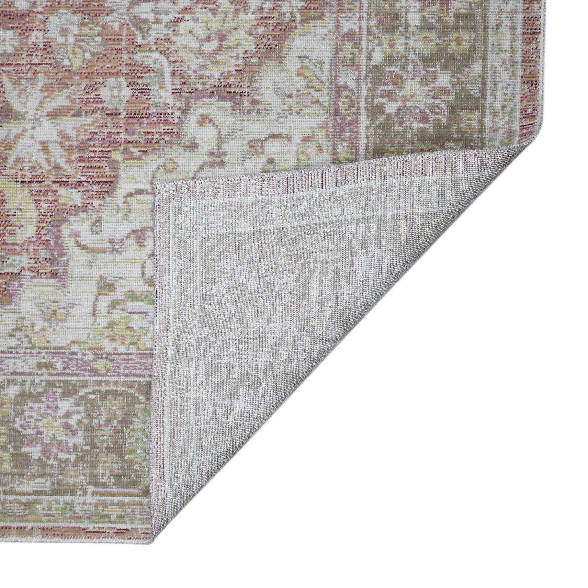 5" X 8" Sage and Gray Medallion Power Loom Area Rug