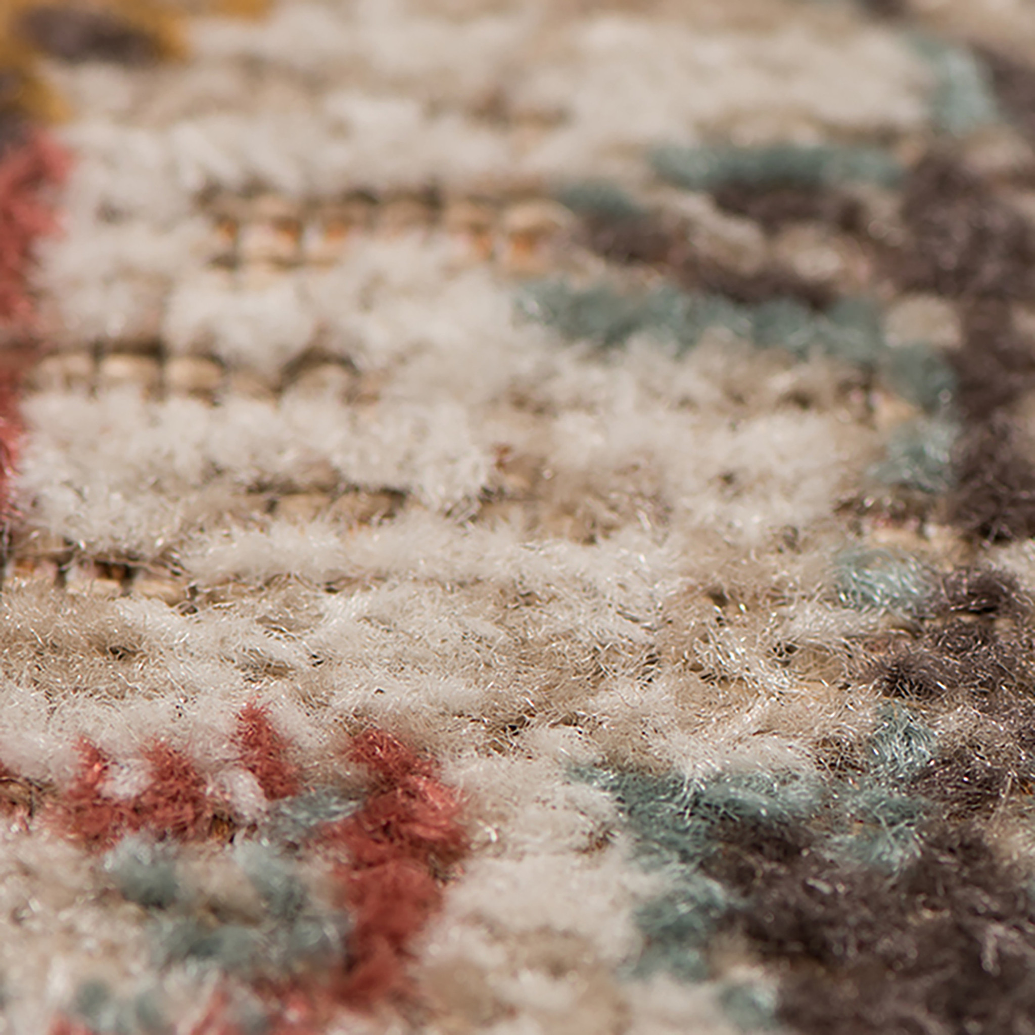6" X 8" Beige and Rust Medallion Power Loom Area Rug