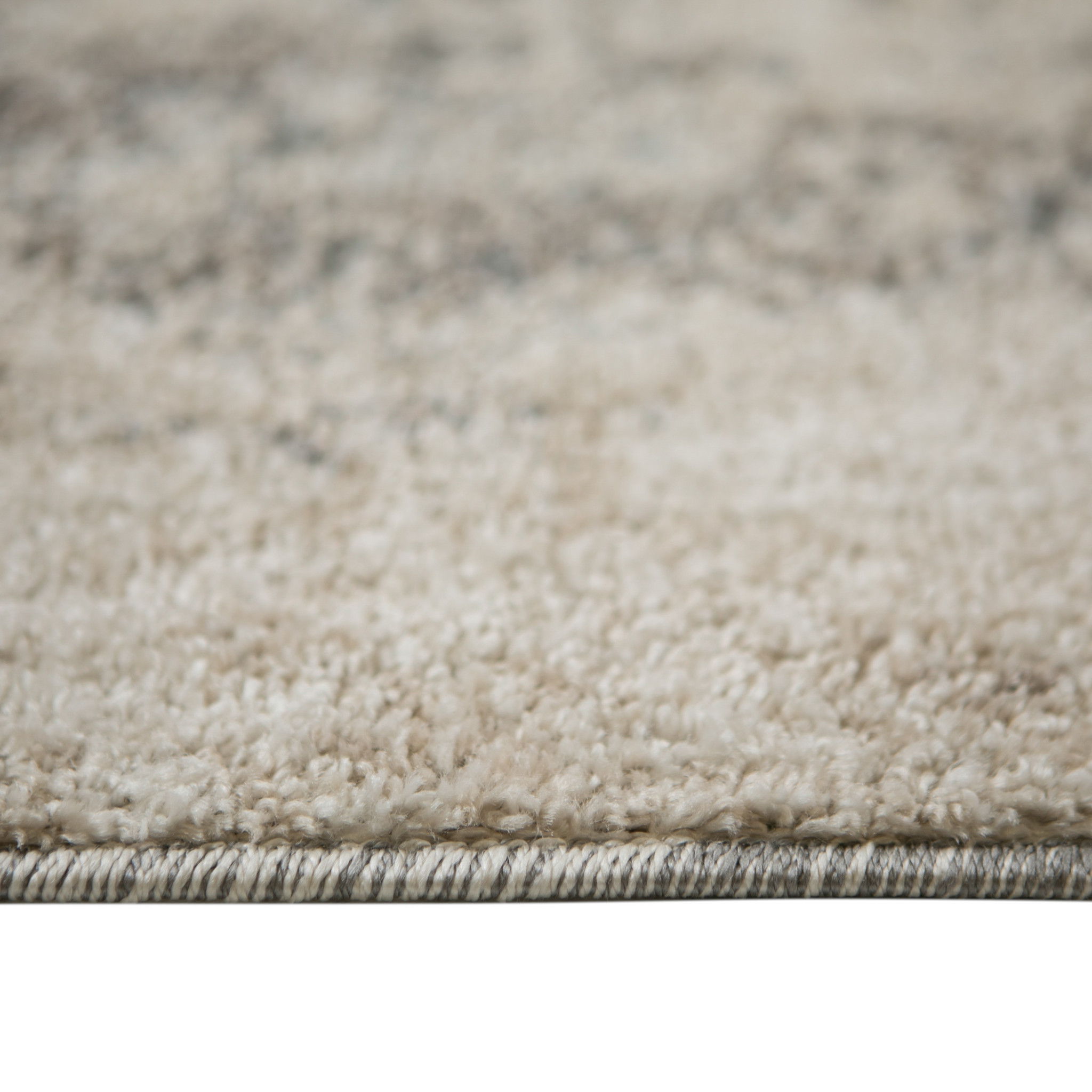 2" X 3" Beige Ivory and Gray Abstract Power Loom Area Rug