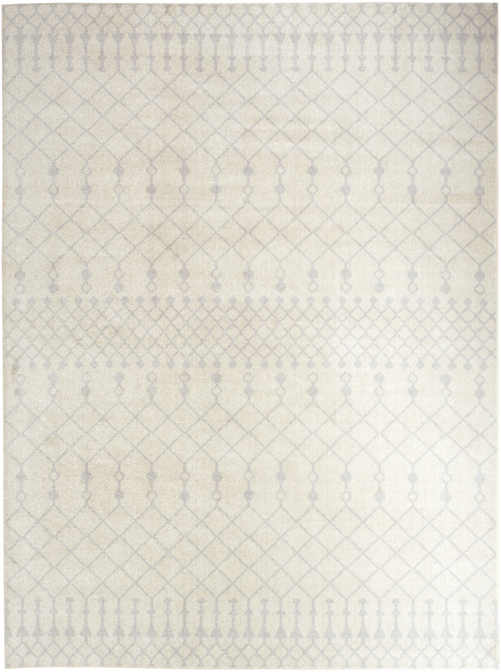 4" X 6" Blue and Ivory Abstract Power Loom Washable Area Rug