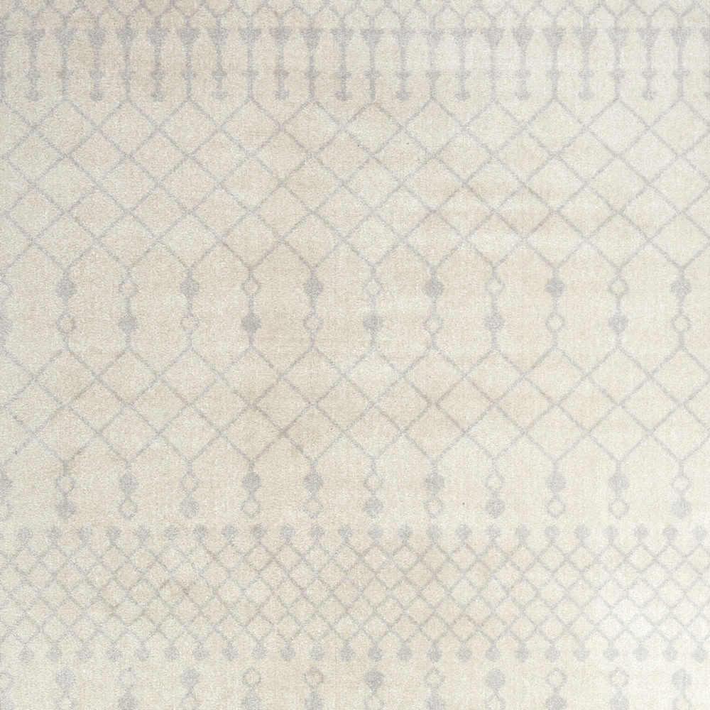 4" X 6" Blue and Ivory Abstract Power Loom Washable Area Rug