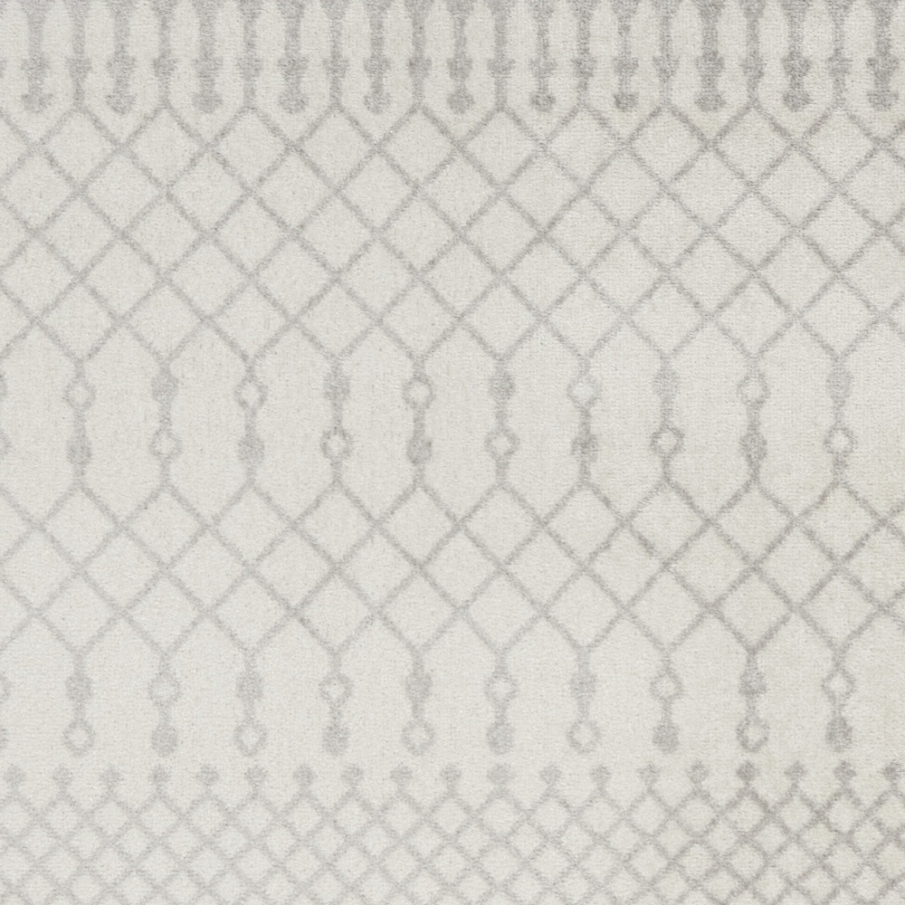8" X 10" Blue and Ivory Abstract Power Loom Washable Area Rug