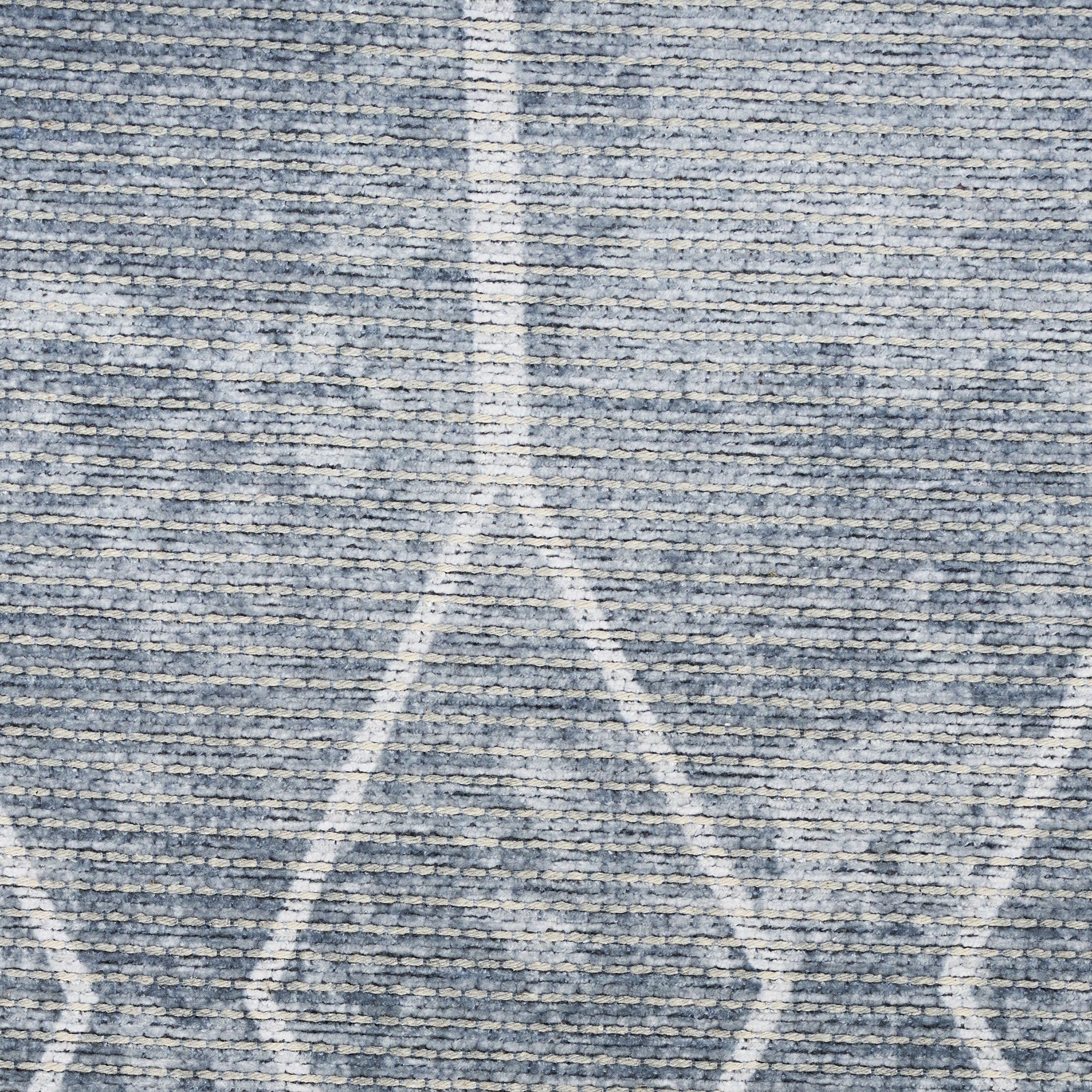 5" X 7" Blue and Gray Geometric Power Loom Washable Area Rug