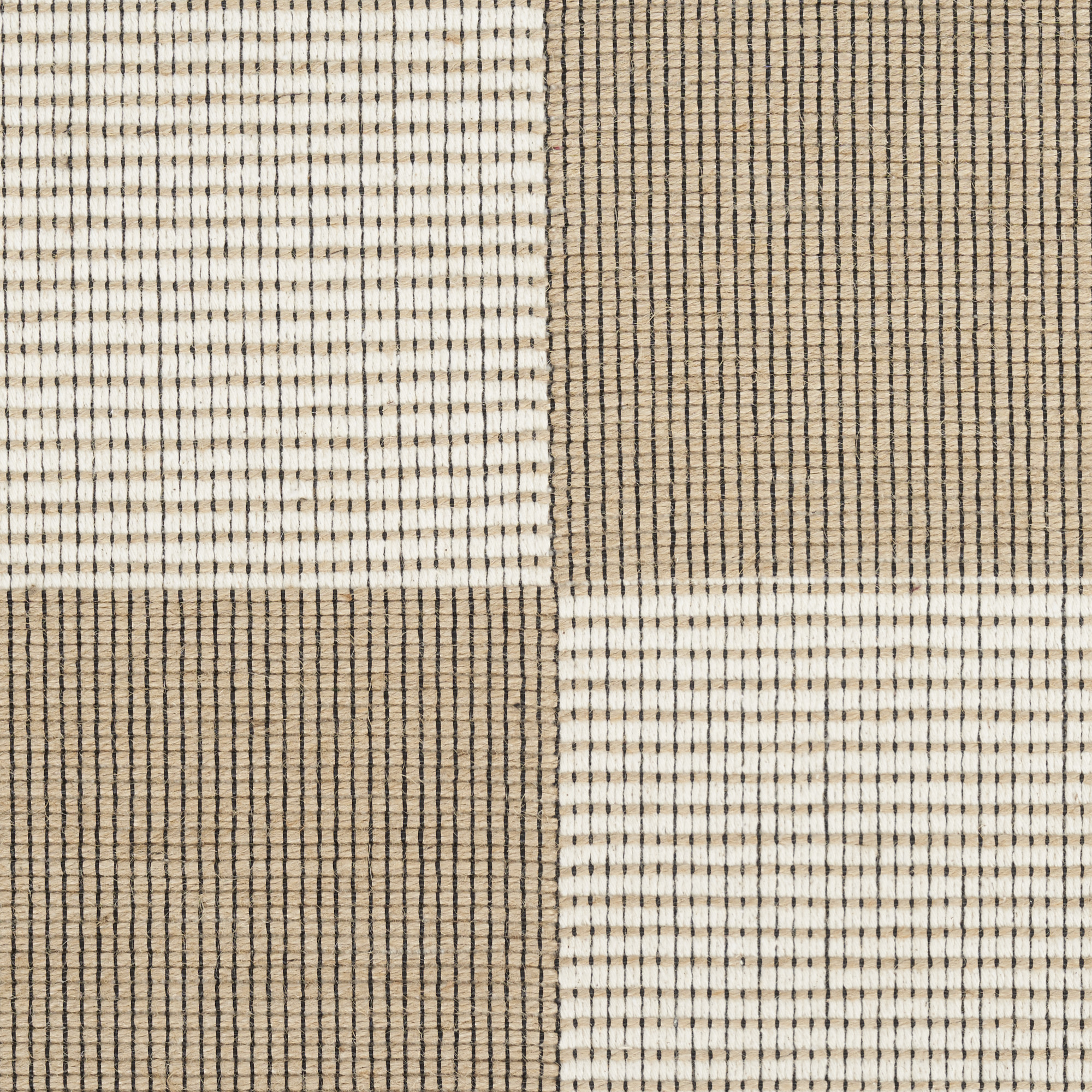 8" X 10" Natural and Ivory Geometric Power Loom Washable Non Skid Area Rug