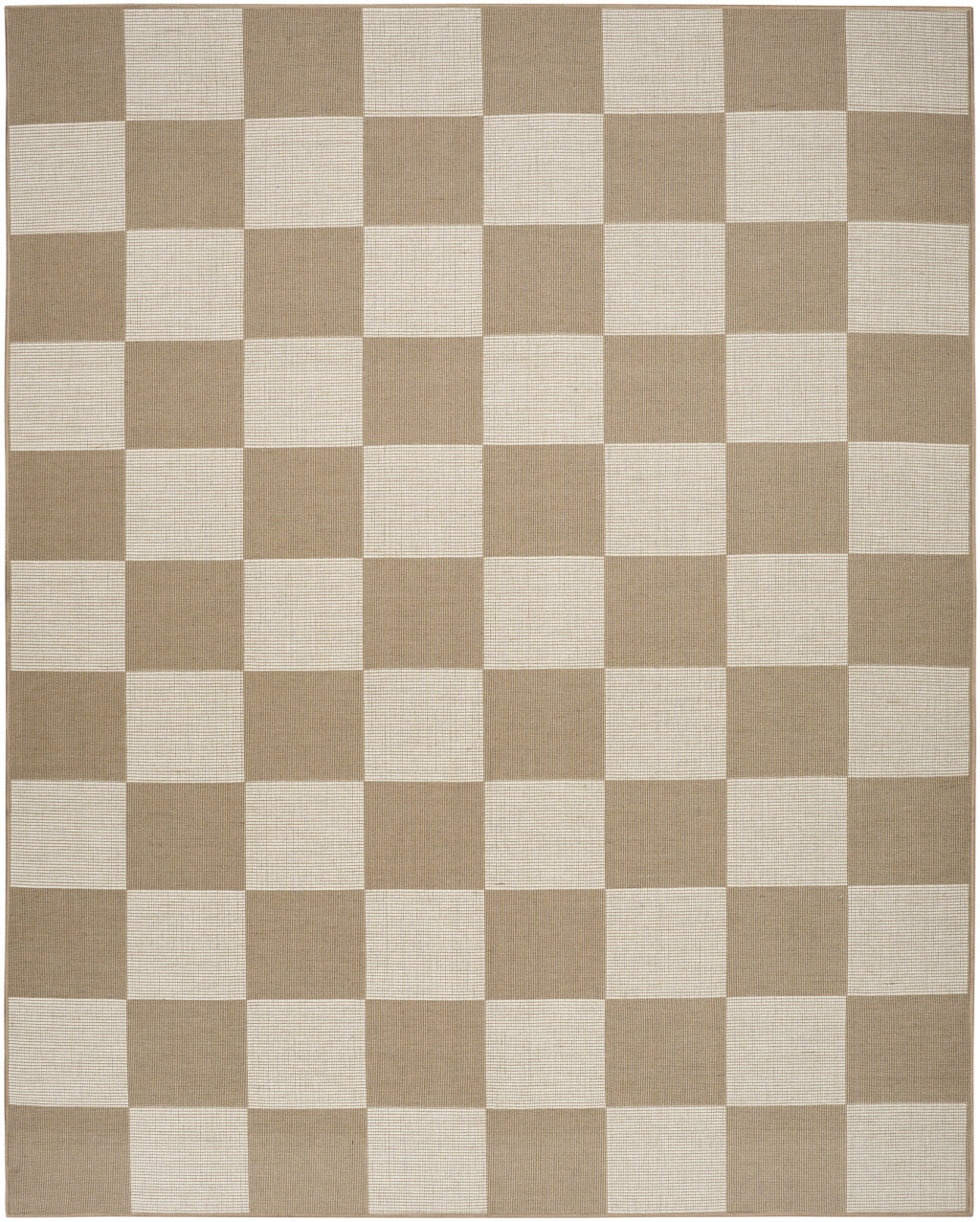 5 x 7 Natural and Ivory geometric Power Loom Washable Non Skid Area Rug