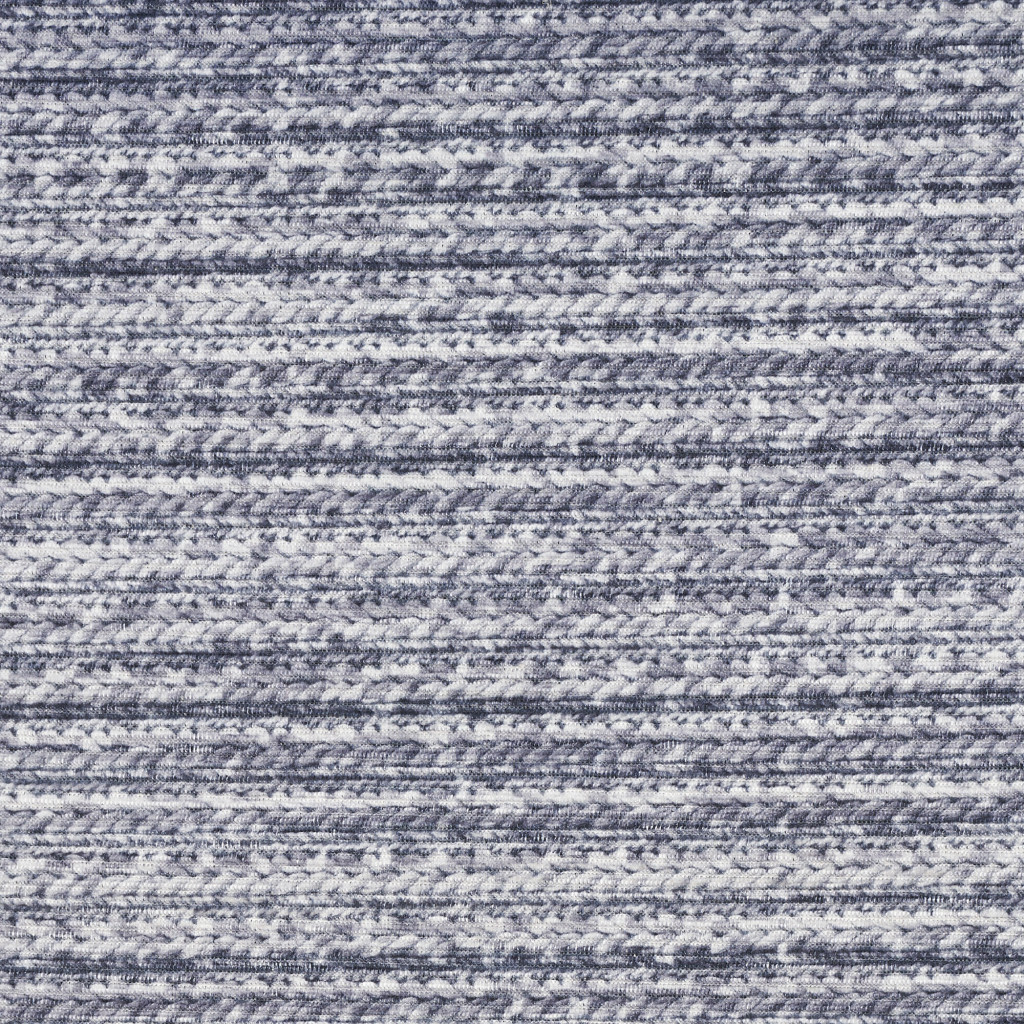 5" X 7" Gray and Ivory Abstract Power Loom Washable Non Skid Area Rug