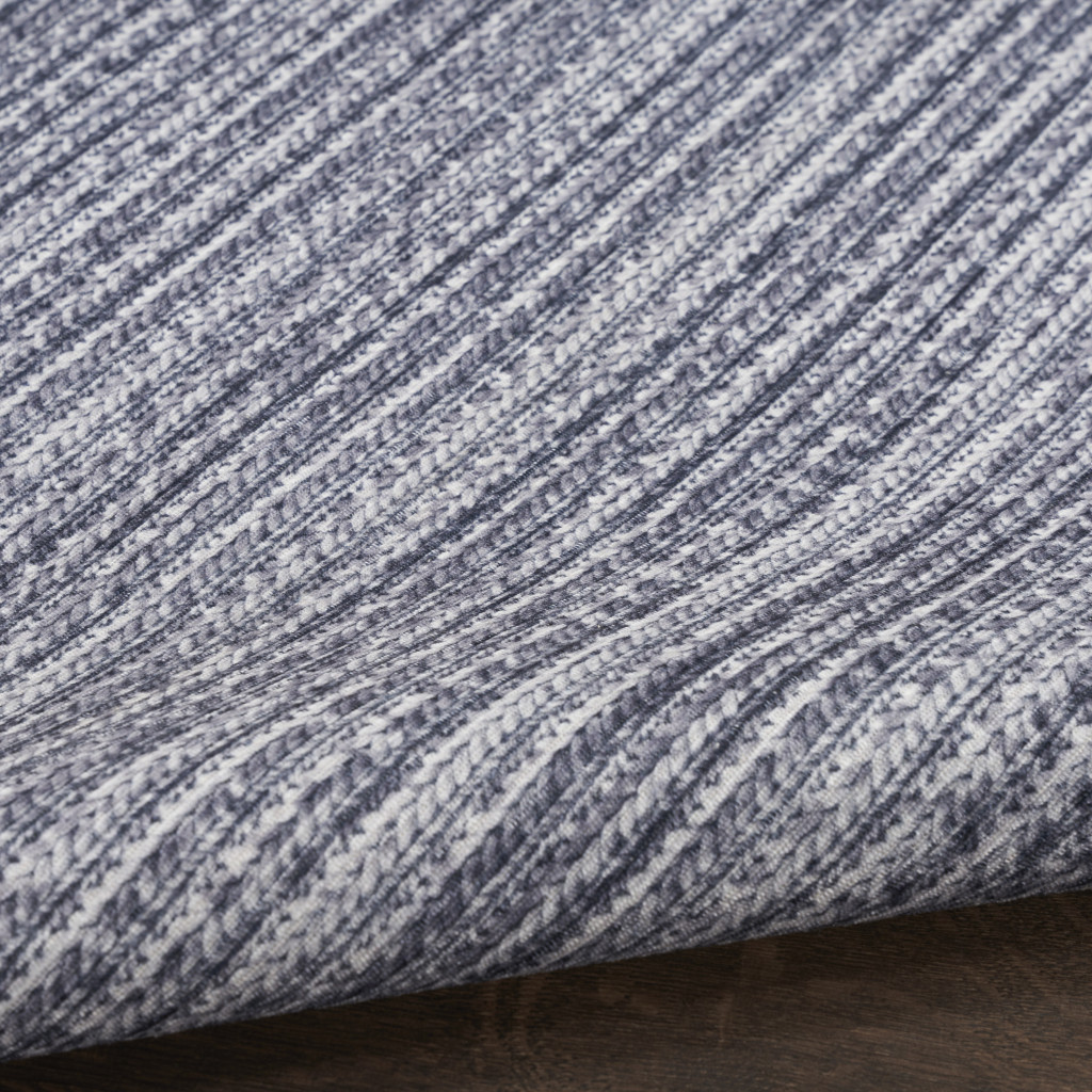 5" X 7" Gray and Ivory Abstract Power Loom Washable Non Skid Area Rug
