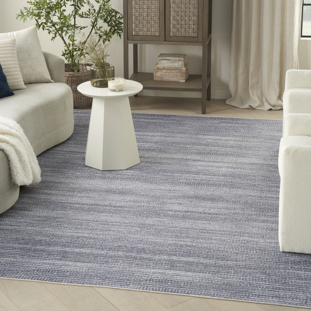 5" X 7" Gray and Ivory Abstract Power Loom Washable Non Skid Area Rug
