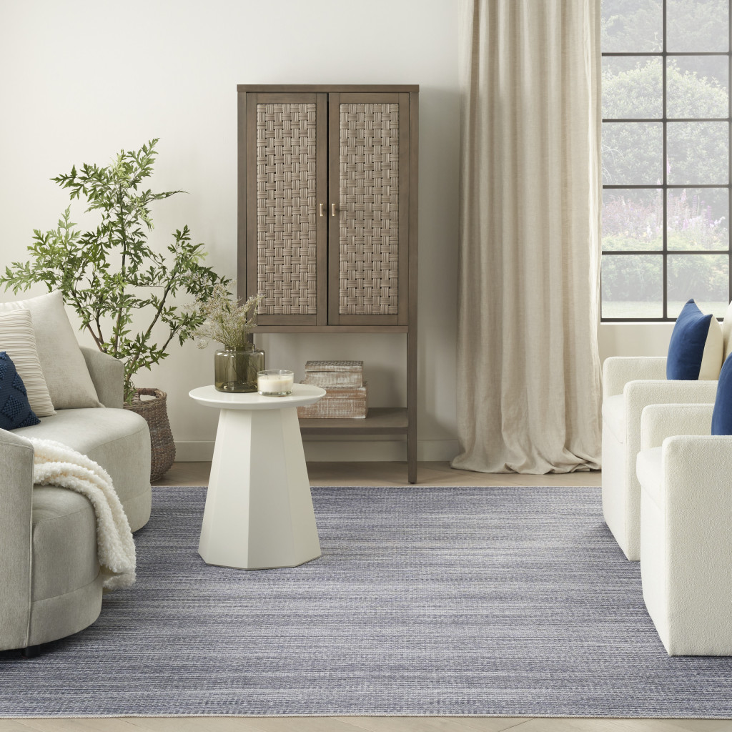5" X 7" Gray and Ivory Abstract Power Loom Washable Non Skid Area Rug