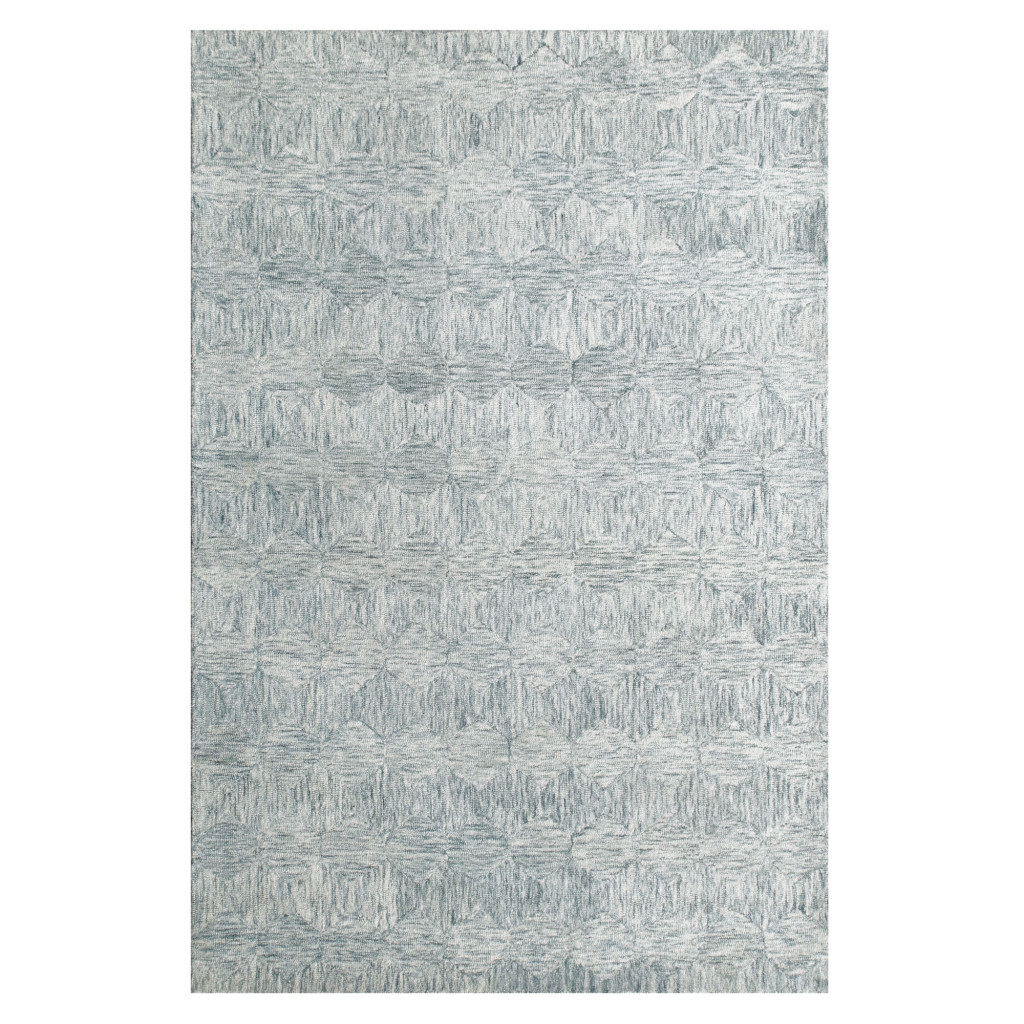 5 x 7 Silver Wool geometric Hand Tufted Area Rug