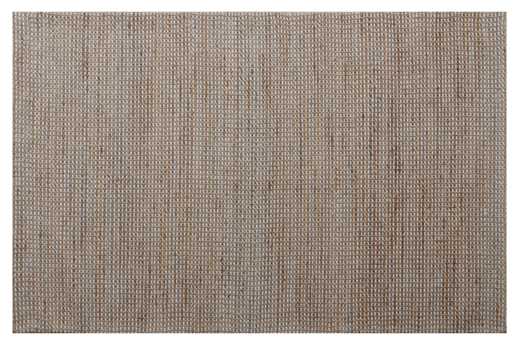 9' x 12' Beige Striped Hand Woven Area Rug-533622-1