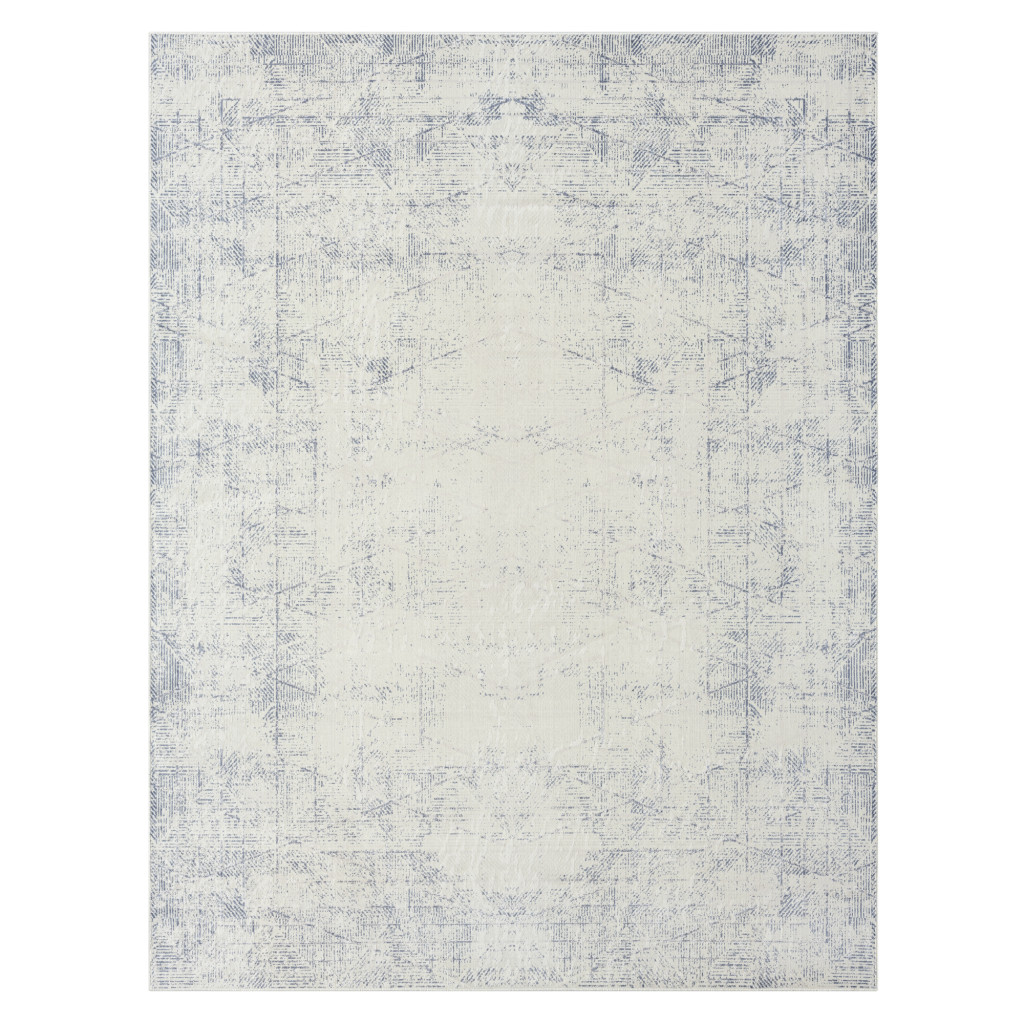 2' x 3' Gray Abstract Washable Non Skid Area Rug-534016-1