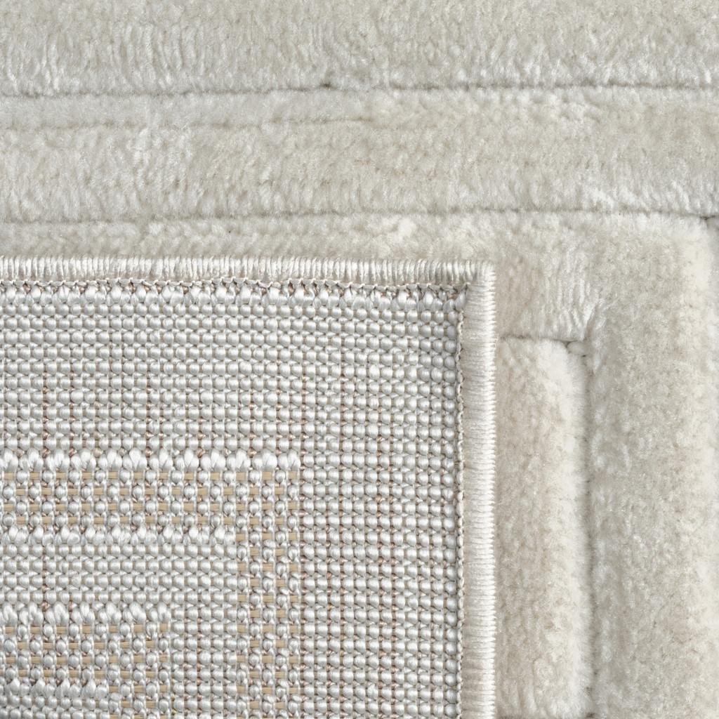 8" X 10" Ivory Geometric Area Rug