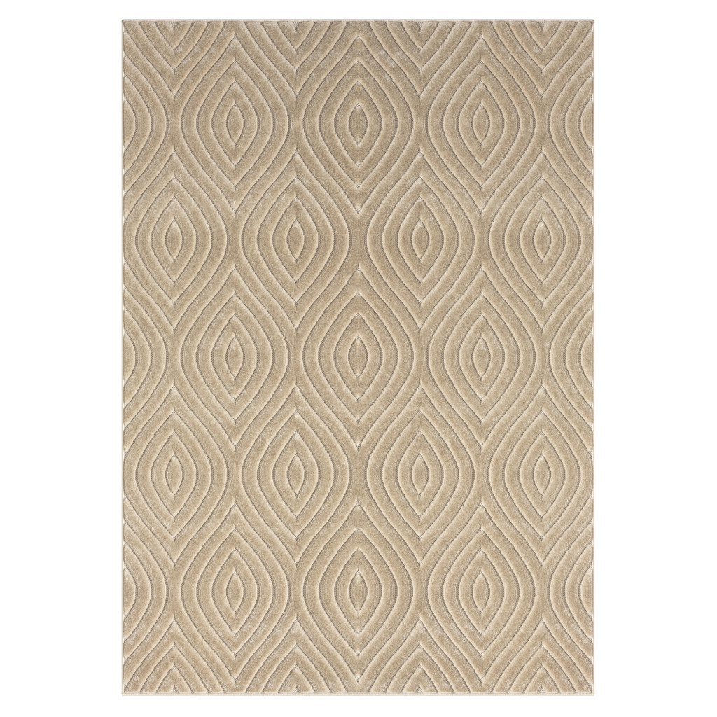 5' x 7' Beige Trellis Area Rug-534045-1