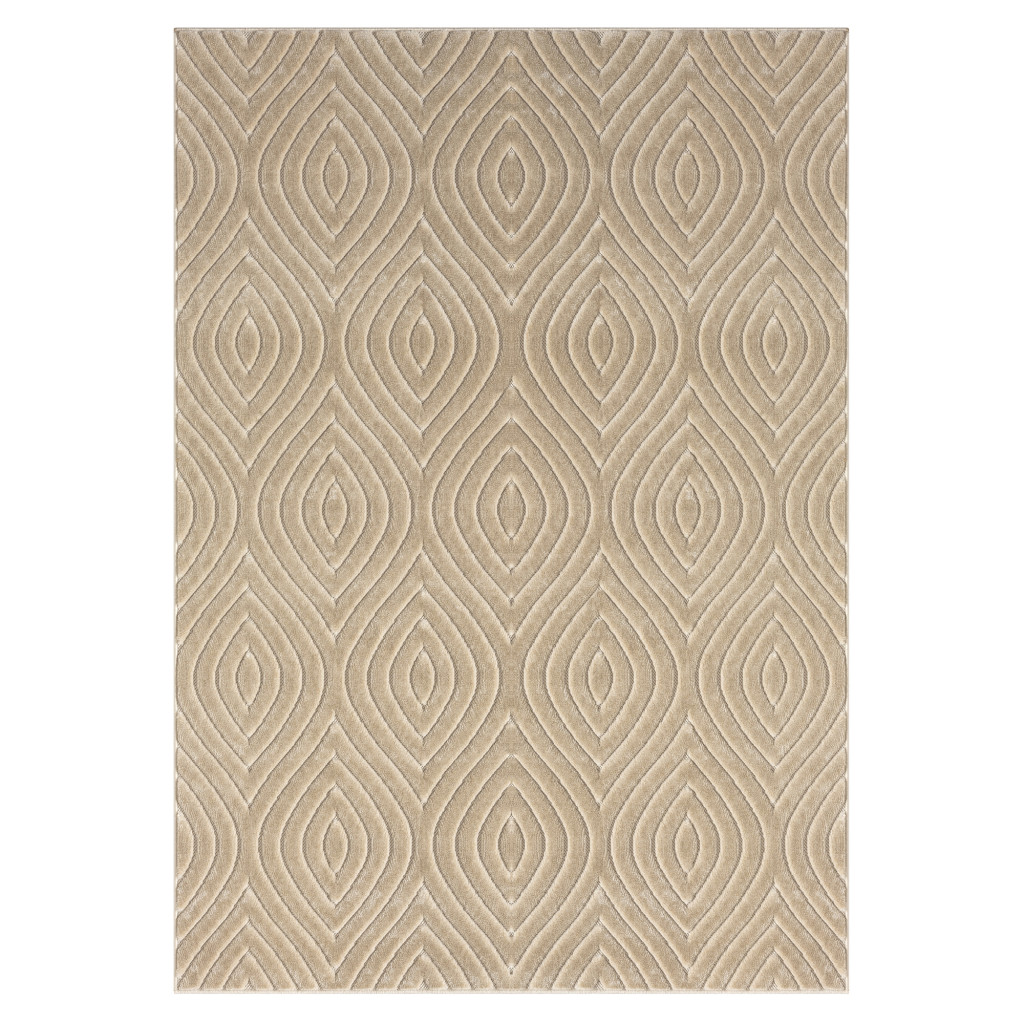 8 x 10 Beige Trellis Area Rug