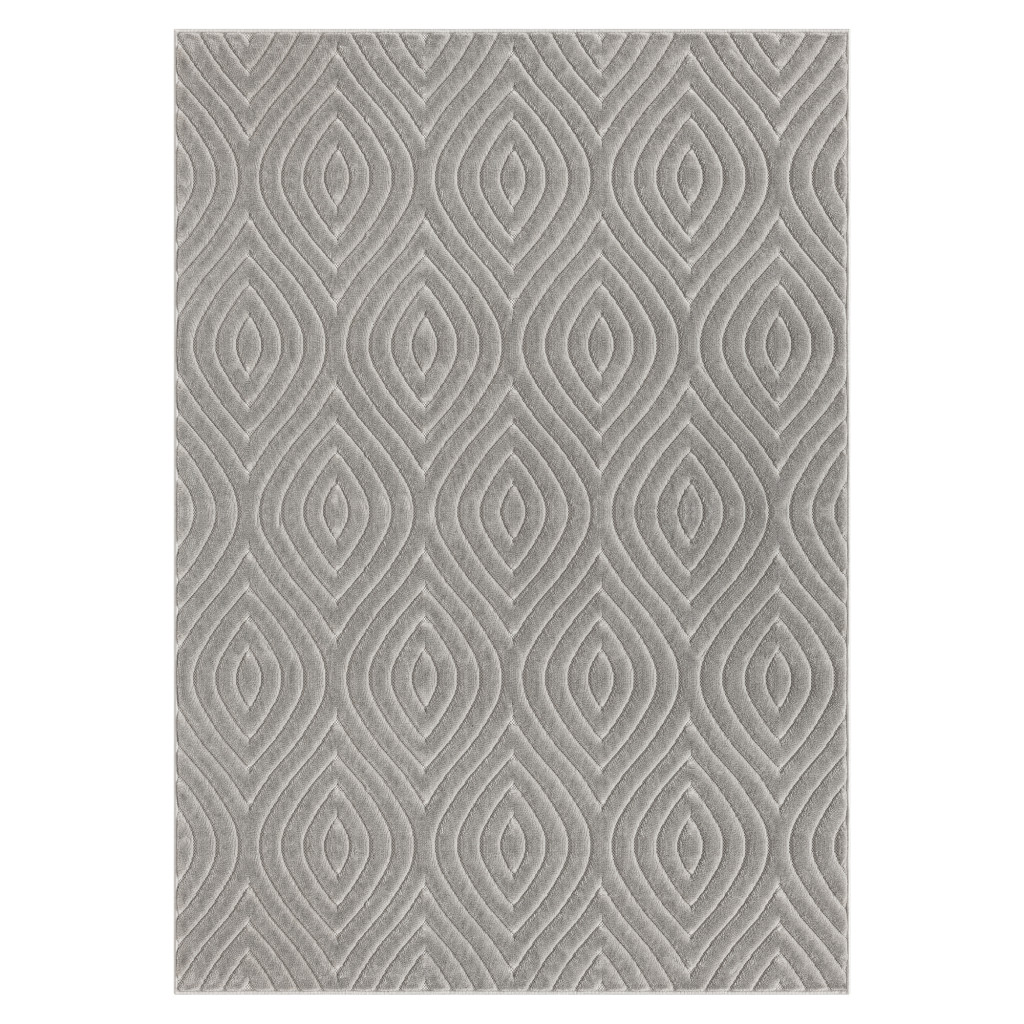 5' x 7' Gray Trellis Area Rug-534047-1