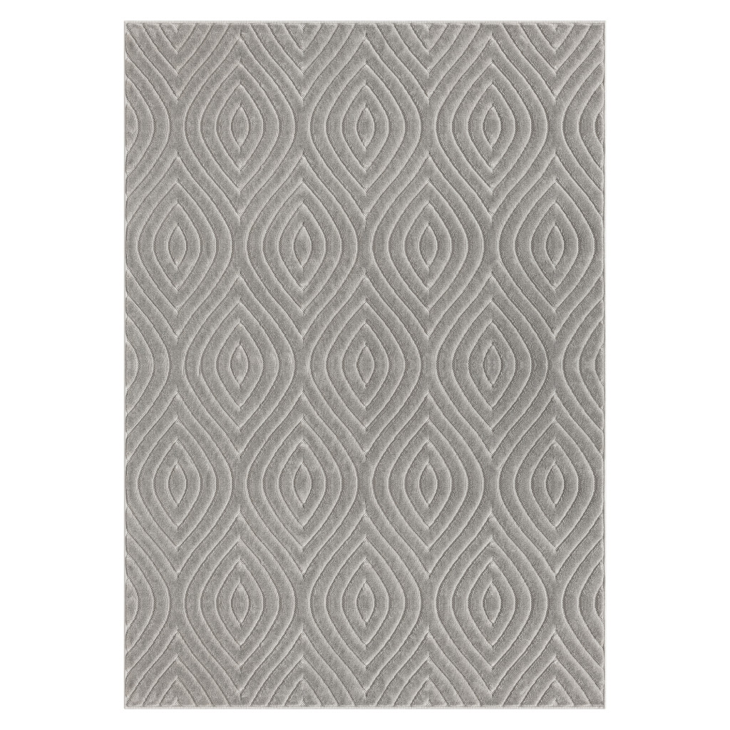 8' X 10' Gray Trellis Area Rug-534048-1