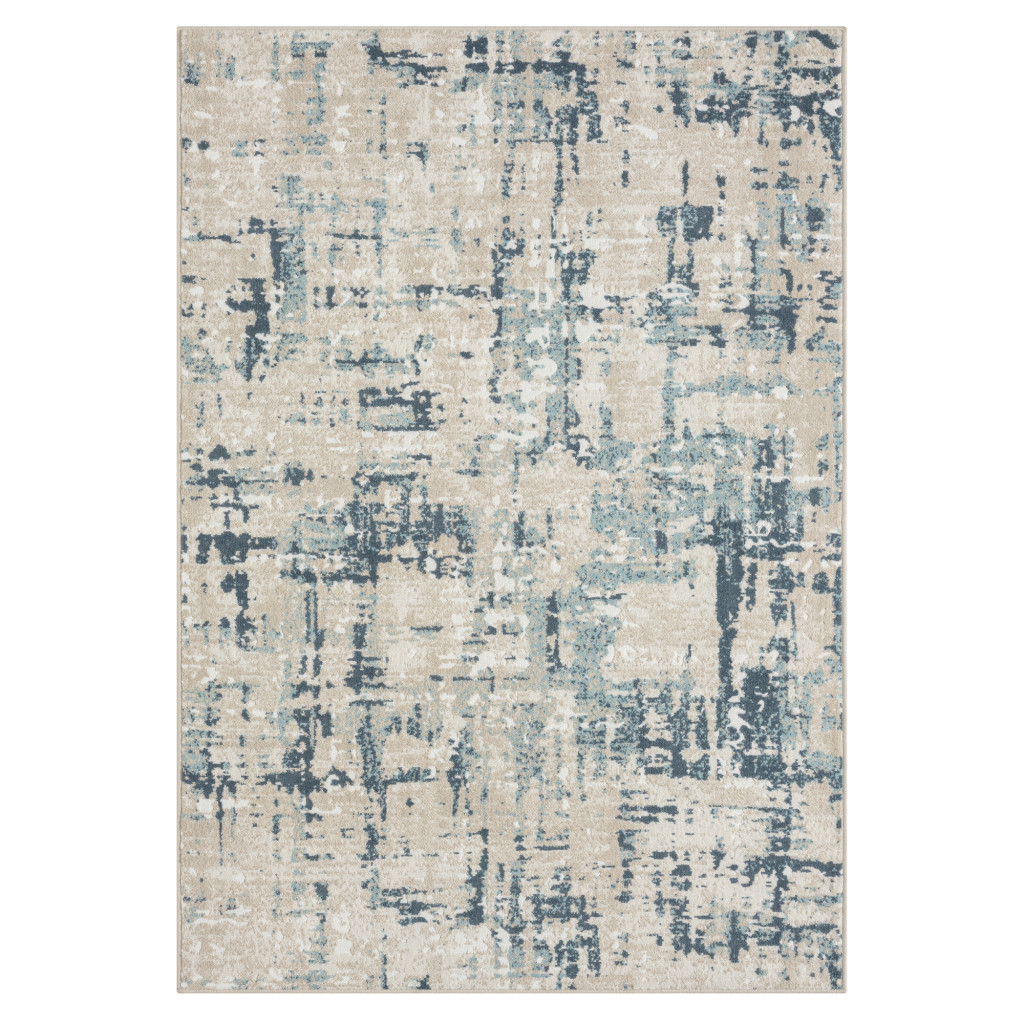 5' x 7' Gray Abstract Area Rug-534067-1