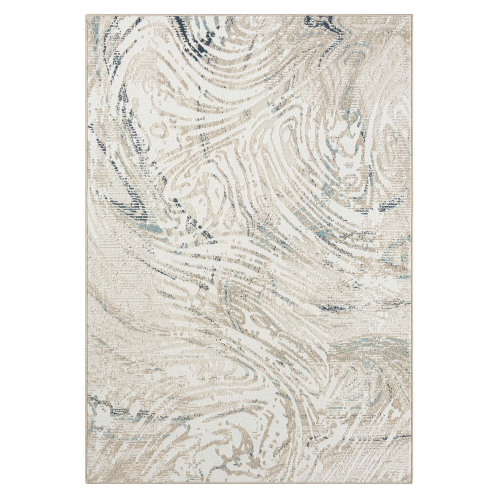 8 gray Abstract Runner Rug
