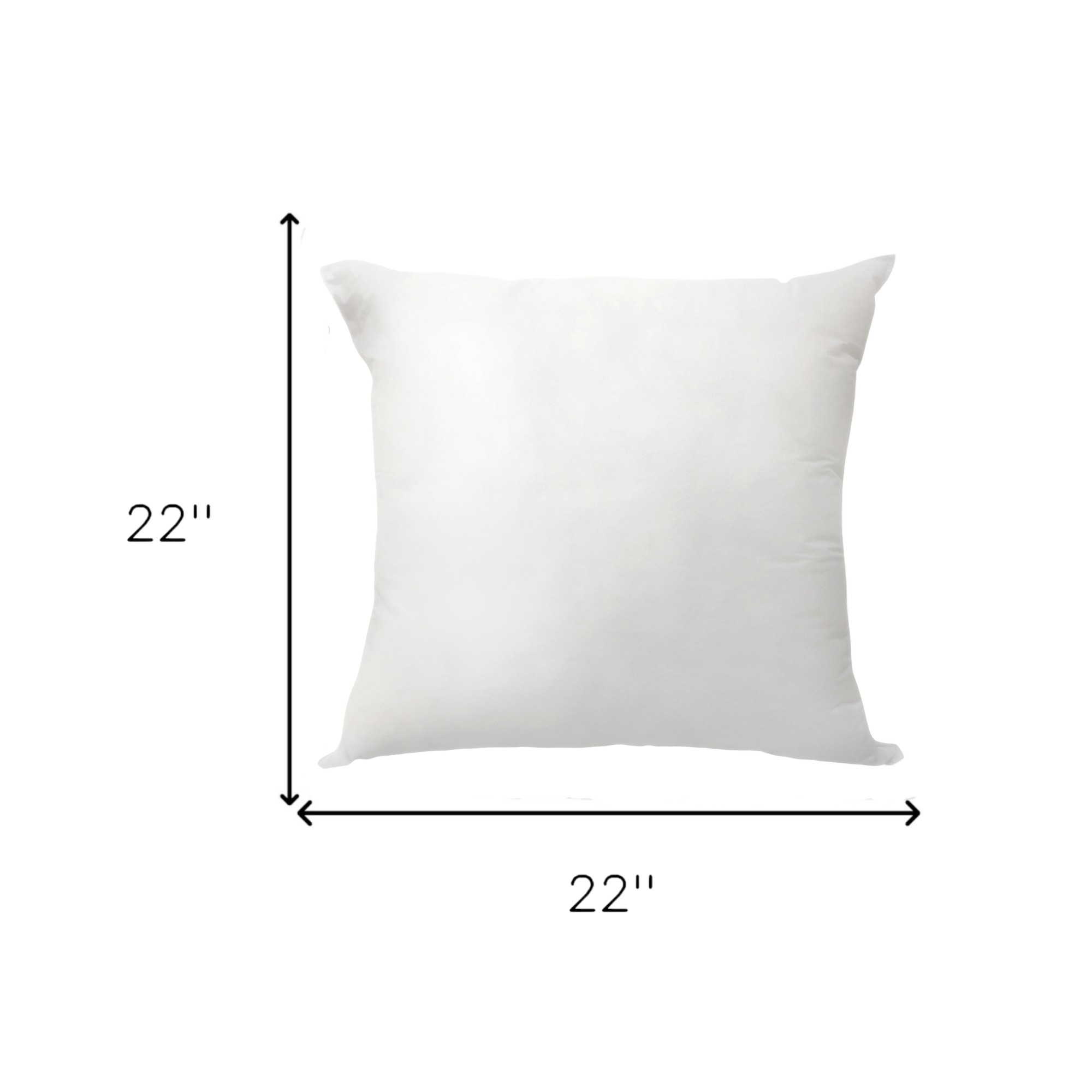 22" White Down Feather Throw Pillow Insert