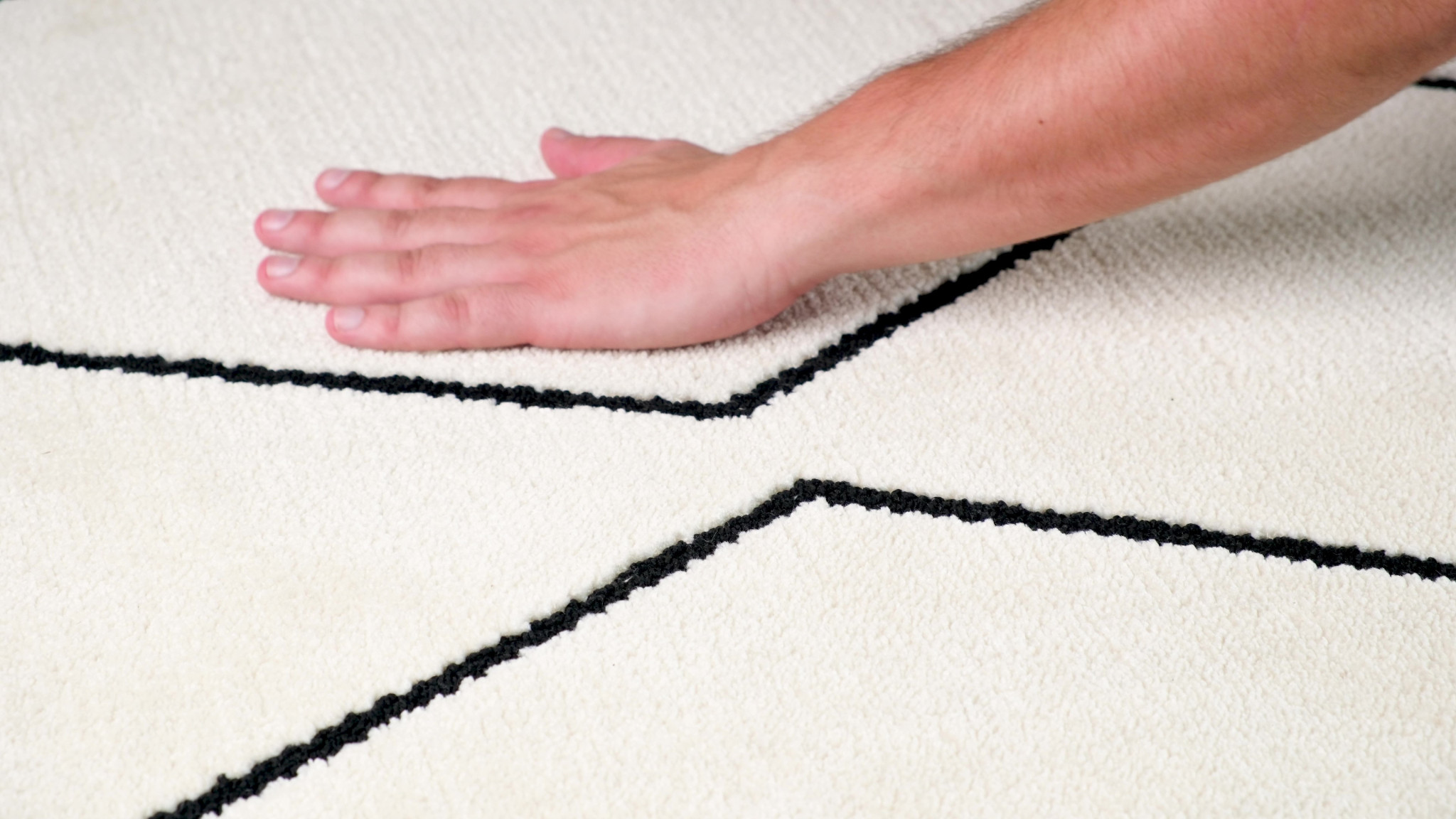 5" X 8" Beige and Black Geometric Power Loom Distressed Non Skid Area Rug