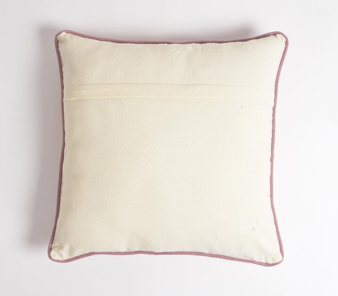 18" Pink and Orange Abstract Cotton Throw Pillow Cover