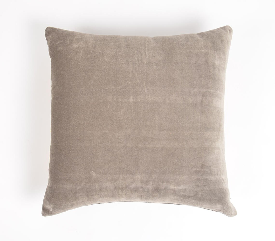16" Yellow and Brown Striped Cotton Throw Pillow Cover With Lace