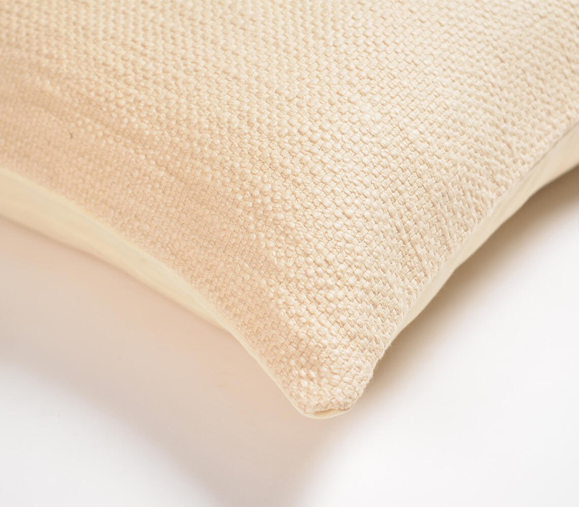 18" White Cotton Throw Pillow Cover