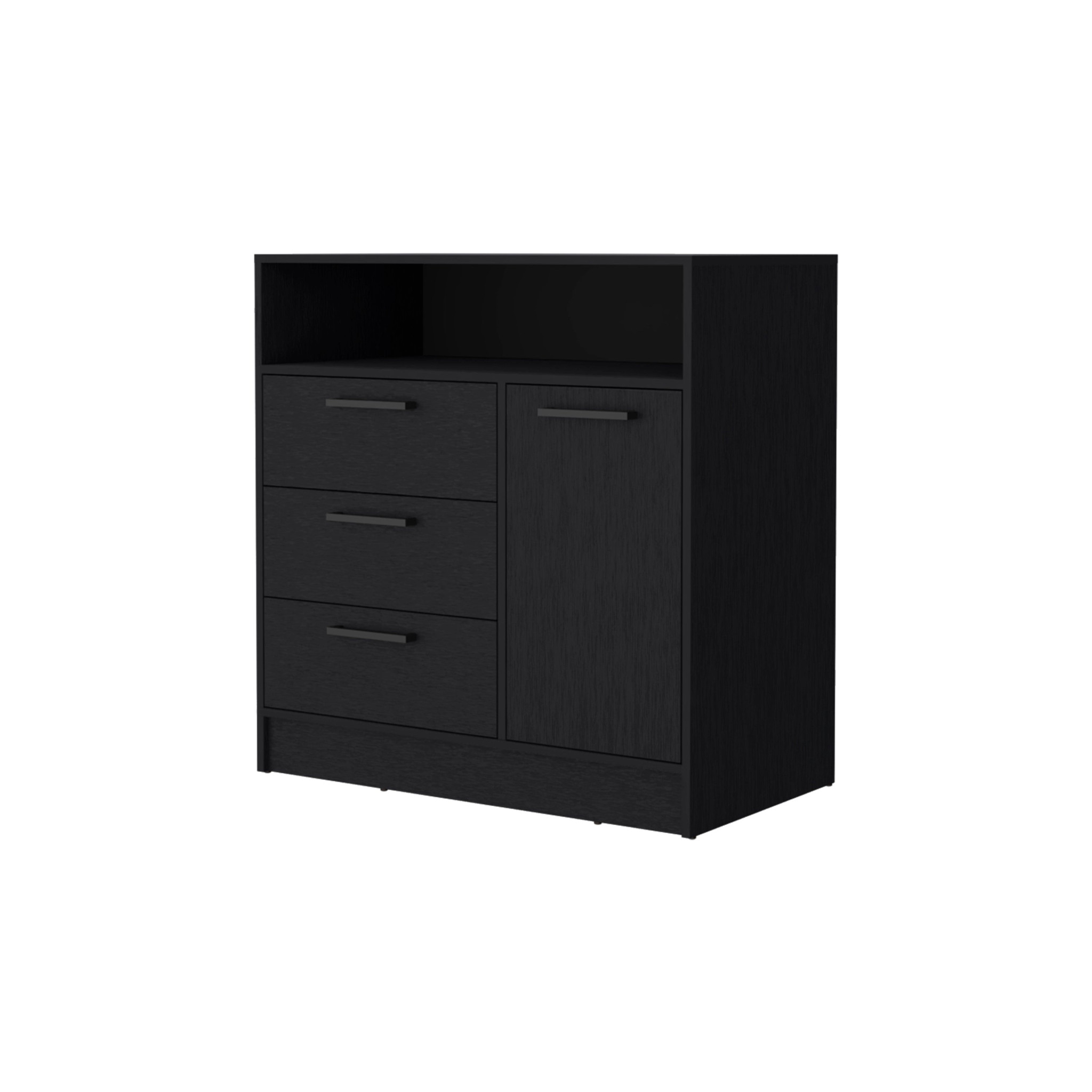 35" Black Three Drawer Dresser-534923-1